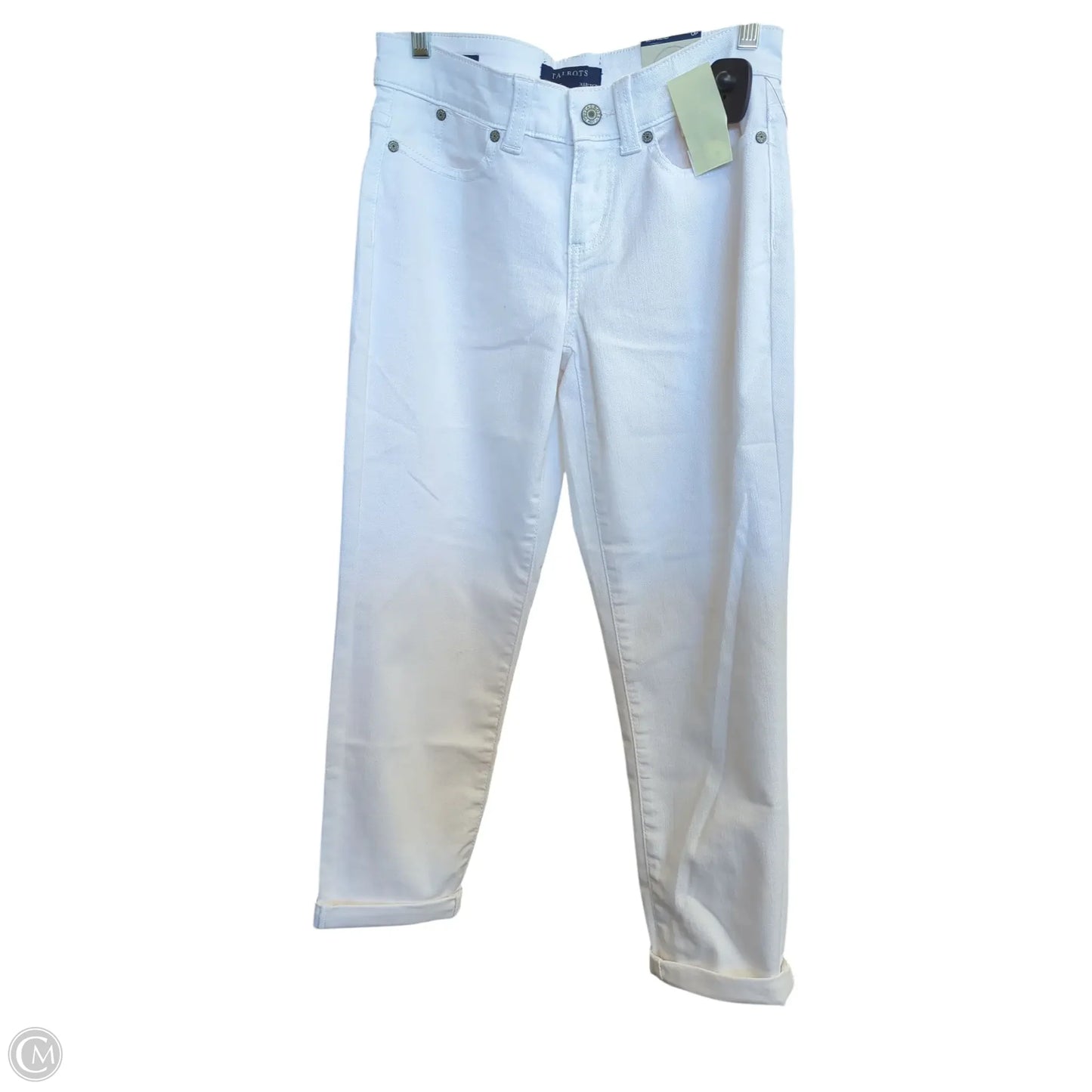 Jeans Straight By Talbots In White, Size: 0p