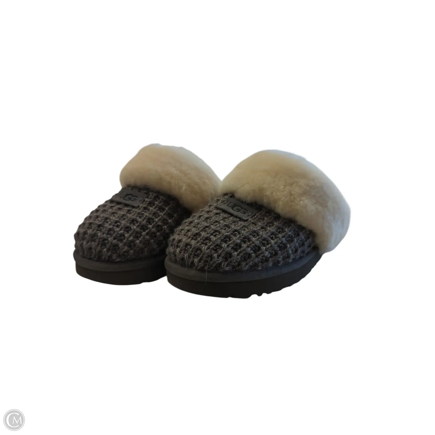 Slippers Designer By Ugg In Grey, Size: 6