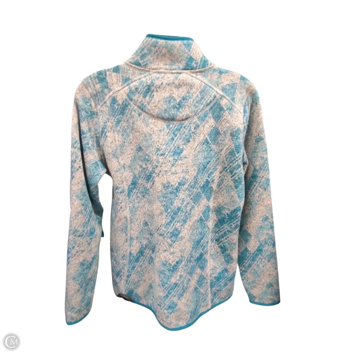 Jacket Fleece By L.l. Bean In Blue & Grey, Size: S