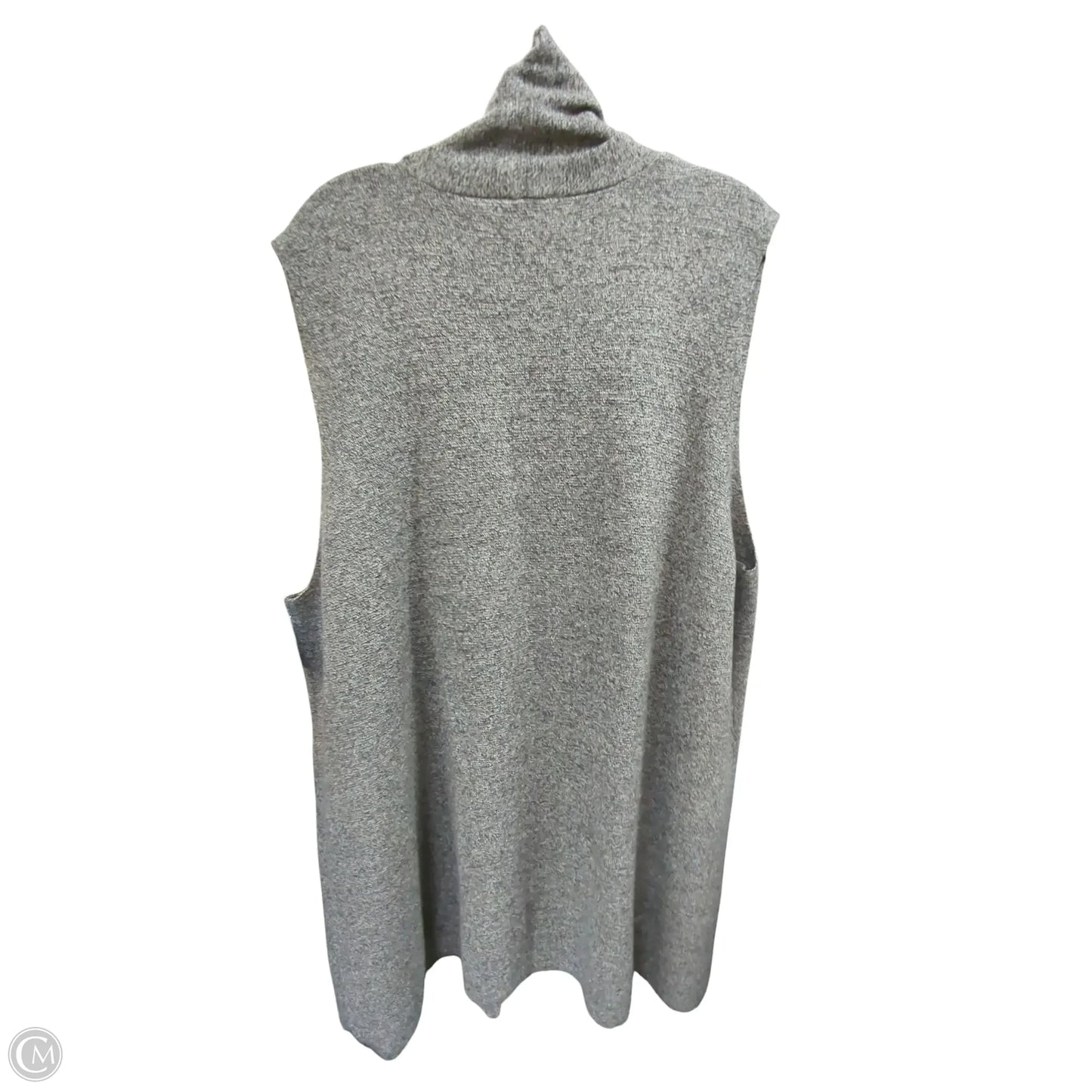 Vest Sweater By Talbots In Grey, Size: 3x