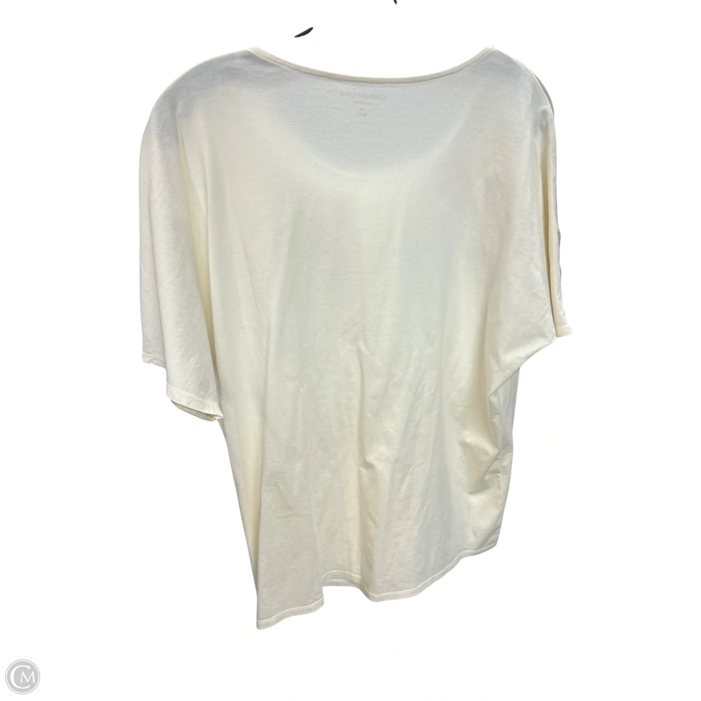 Top Short Sleeve By Coldwater Creek In Ivory, Size: M