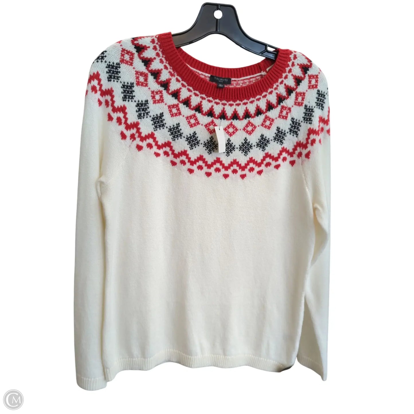 Sweater By Talbots In Blue White, Size: Petite Small