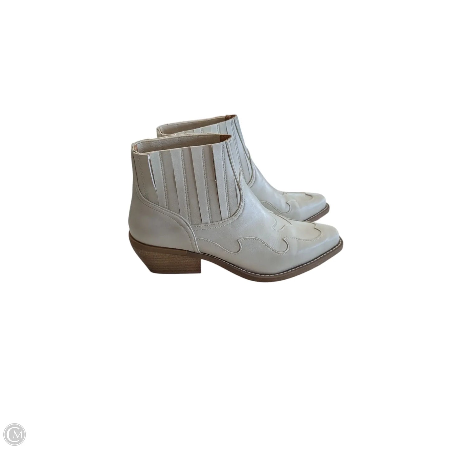 Boots Western By Forever 21 In White, Size: 8