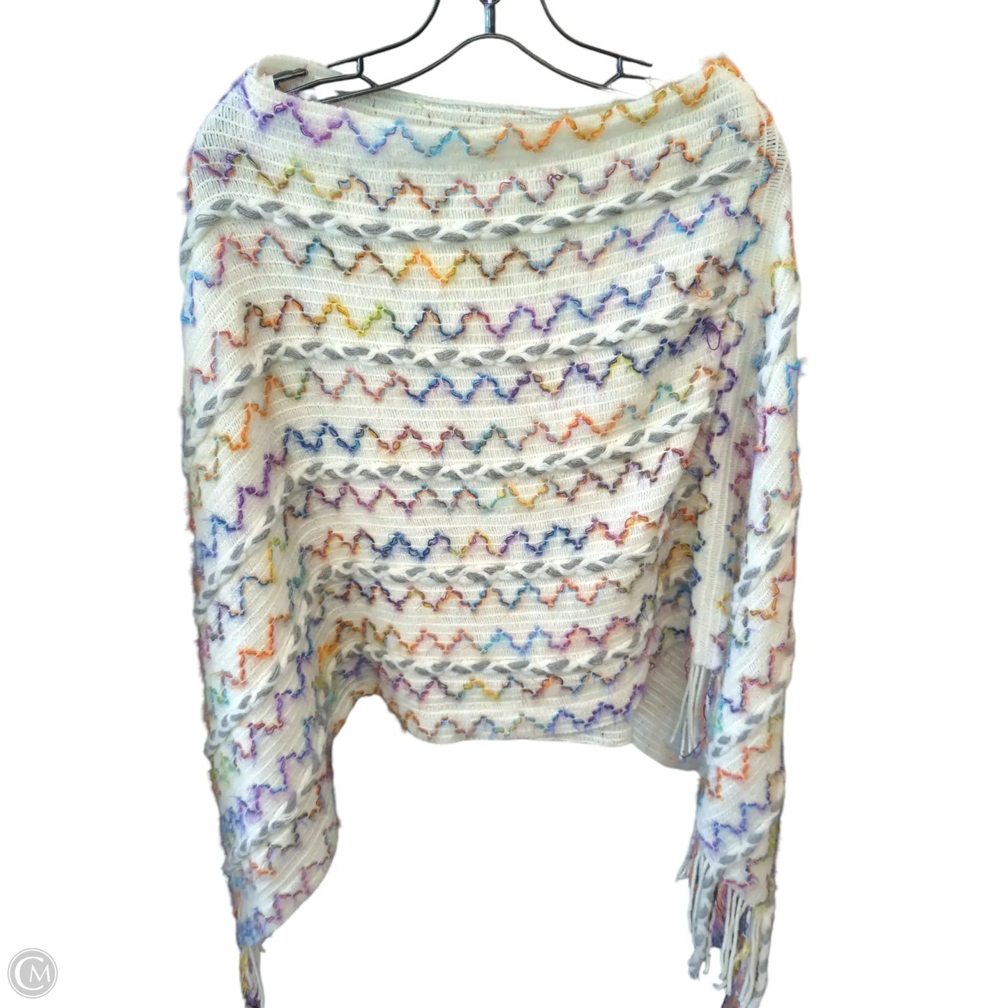 Poncho By Clothes Mentor In Multi-colored, Size: Osfm