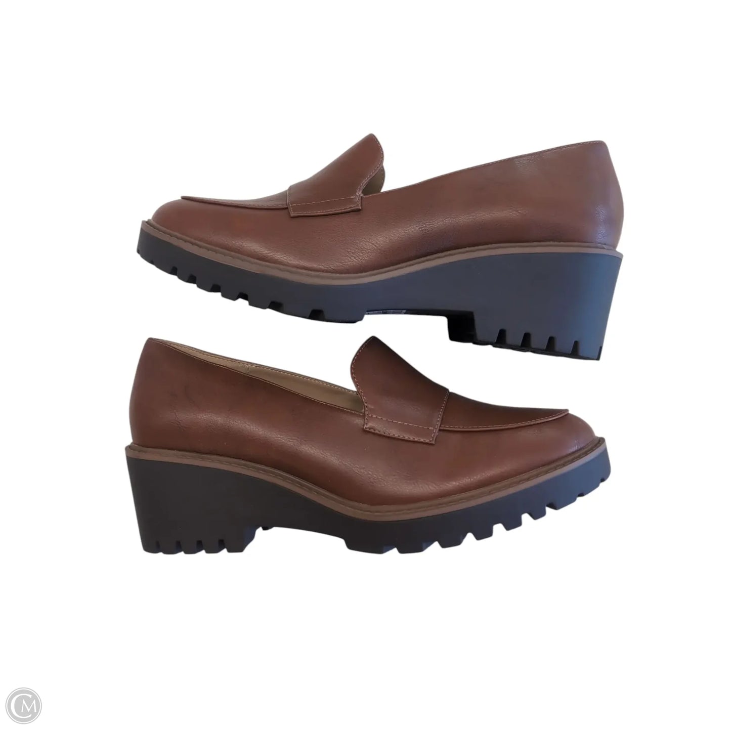 Shoes Heels Block By Soda In Brown, Size: 11
