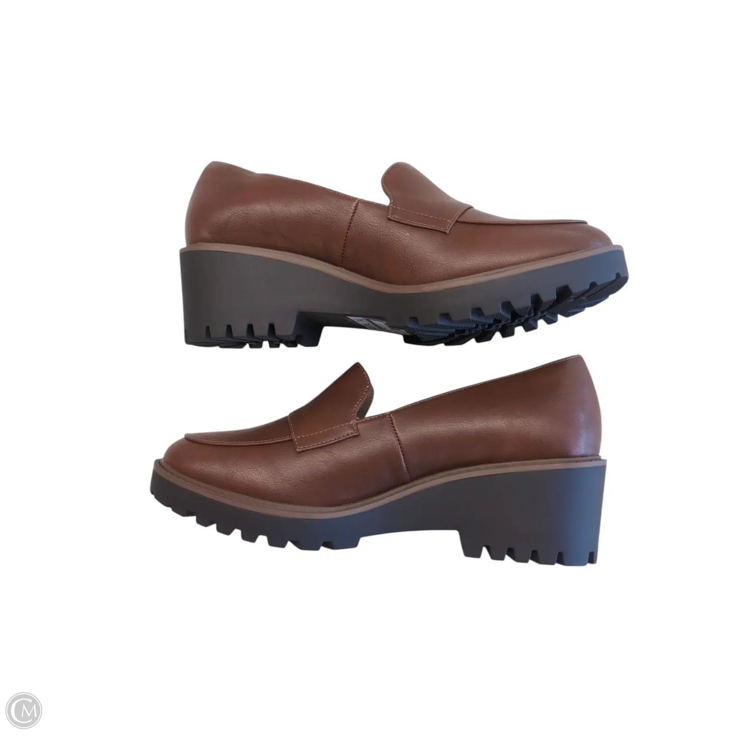 Shoes Heels Block By Soda In Brown, Size: 11