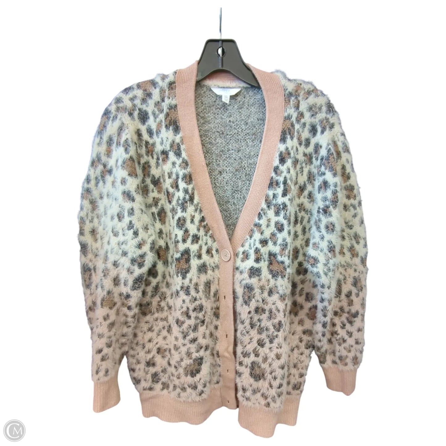 Cardigan By Time And Tru In Leopard Print, Size: Xxl