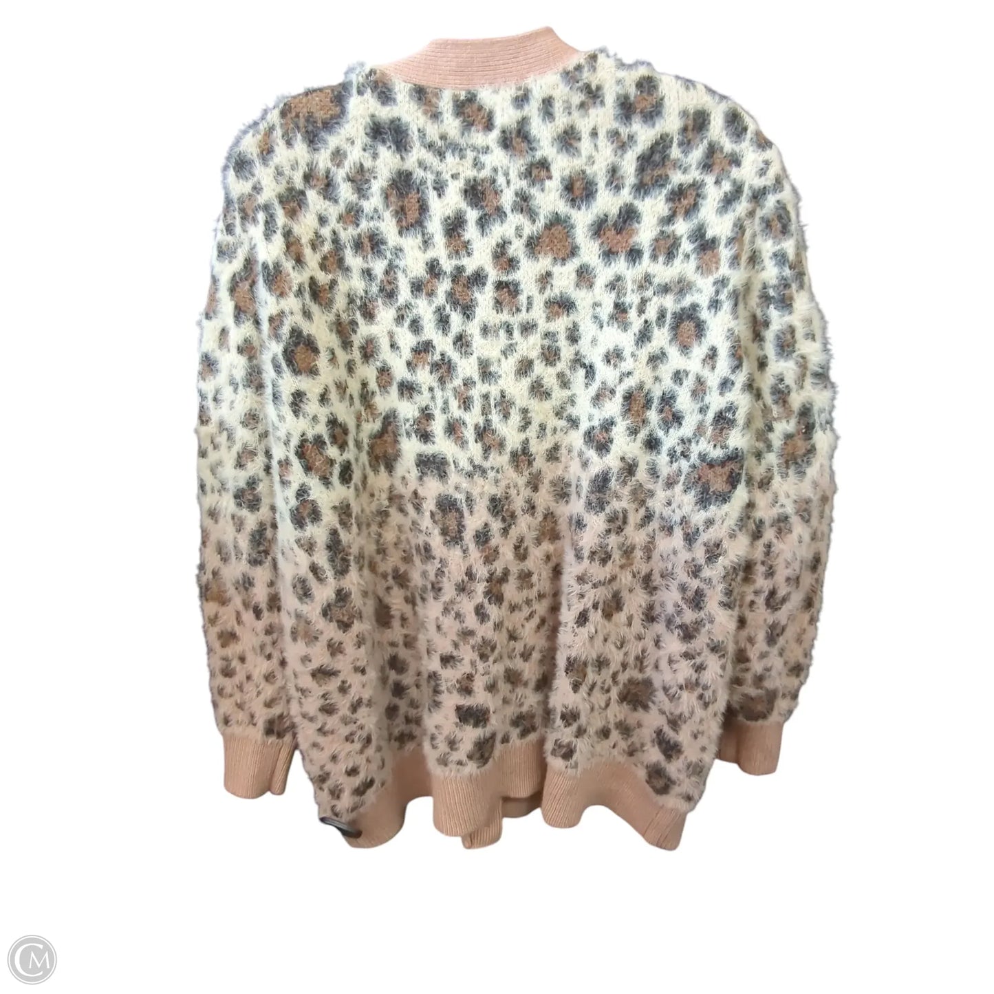 Cardigan By Time And Tru In Leopard Print, Size: Xxl