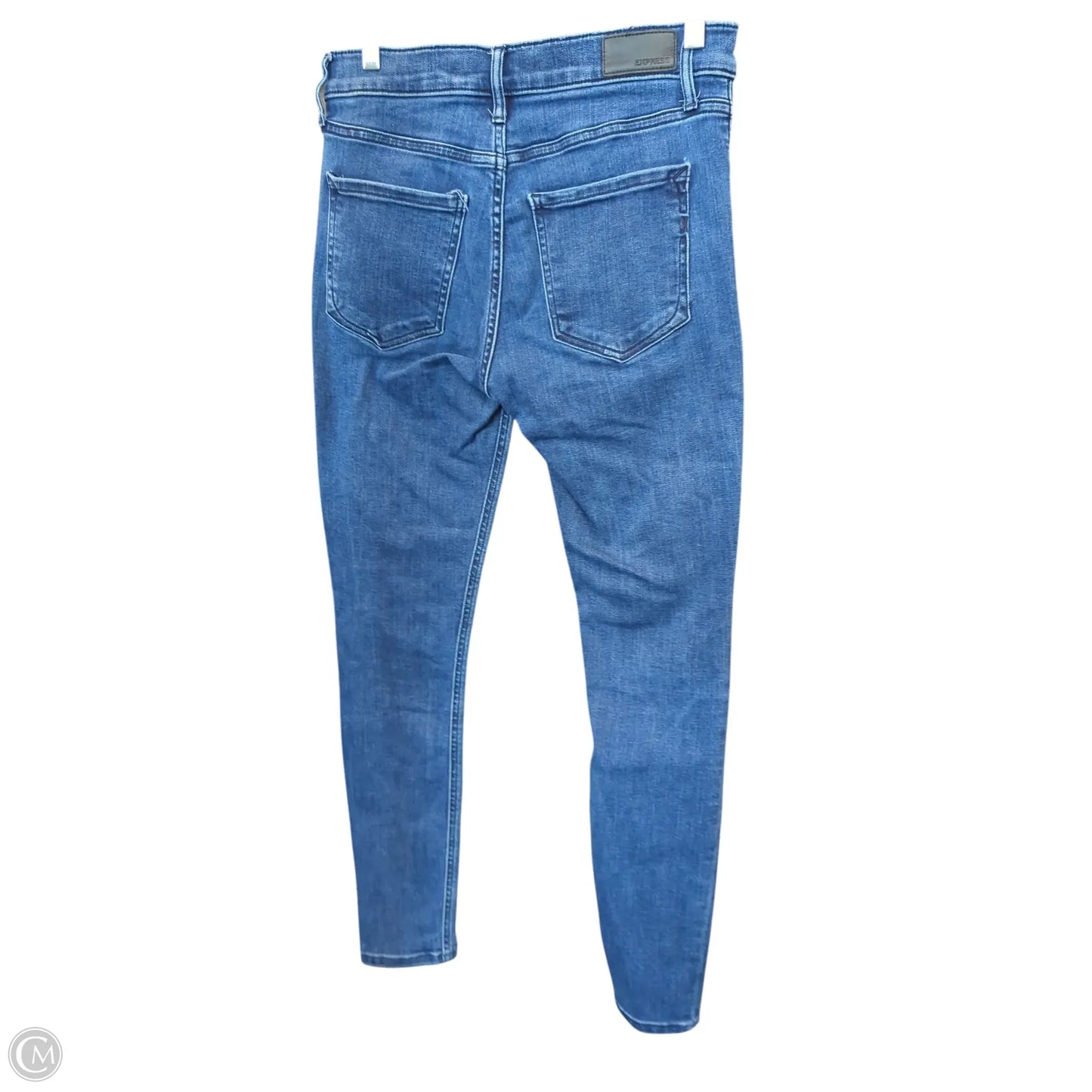 Jeans Skinny By Express In Blue Denim, Size: 4