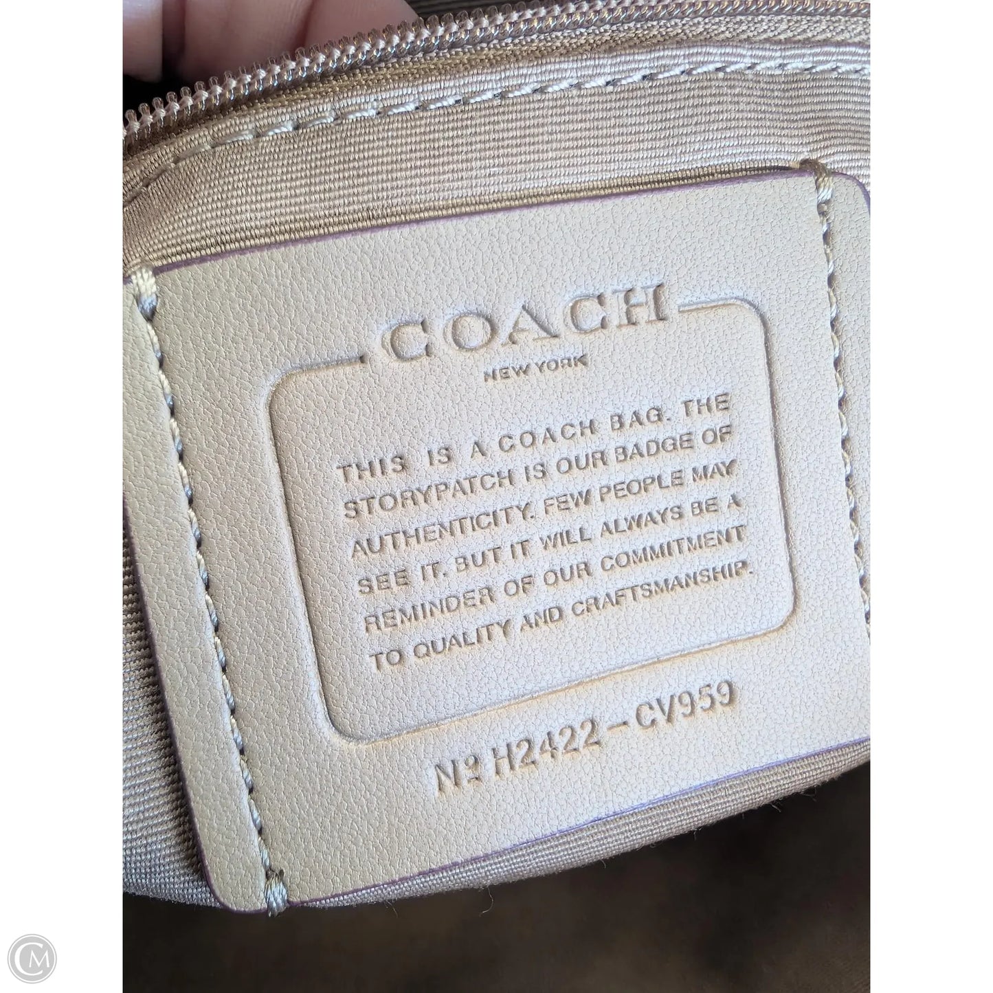 Handbag Designer By Coach, Size: Large