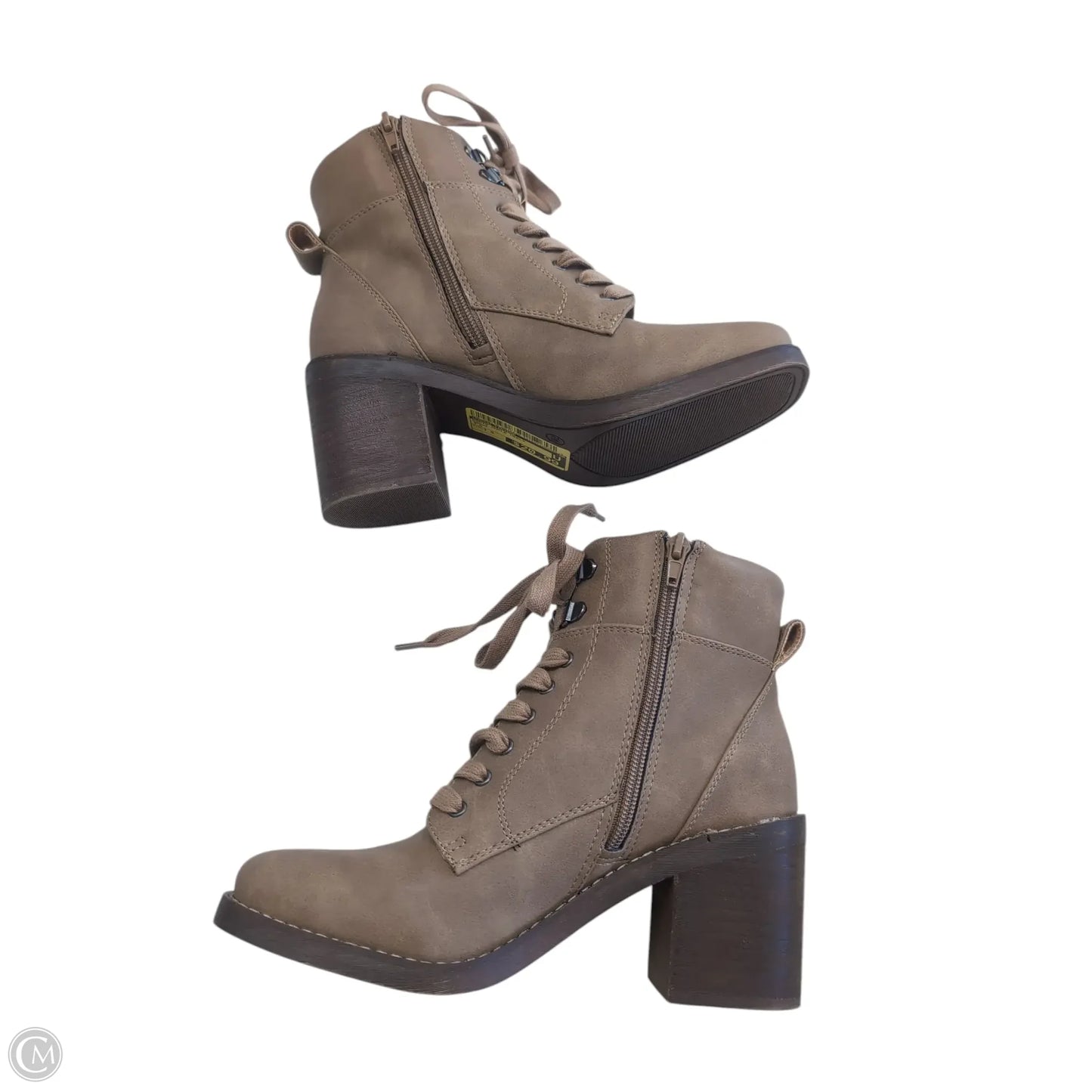 Boots Ankle Heels By Crown Vintage In Brown, Size: 7.5