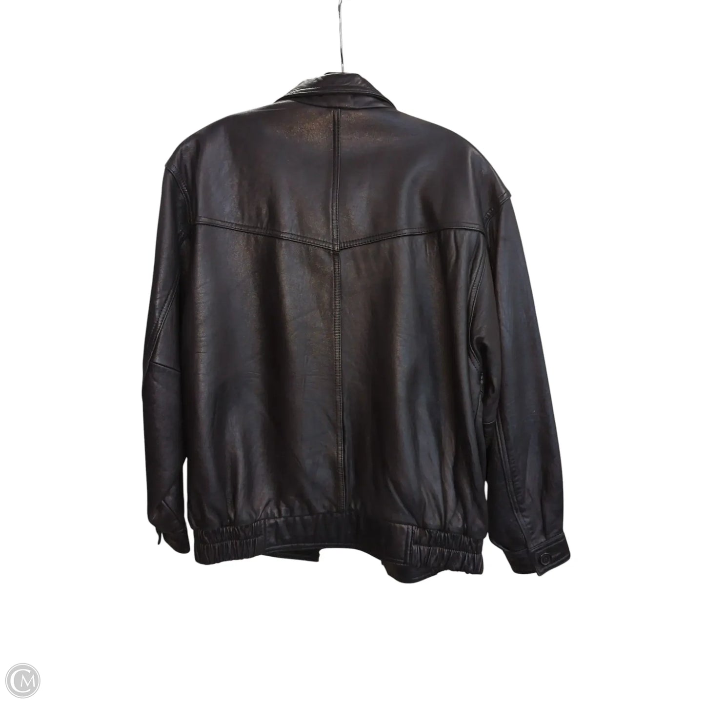 Jacket Leather By Clothes Mentor In Black, Size: M