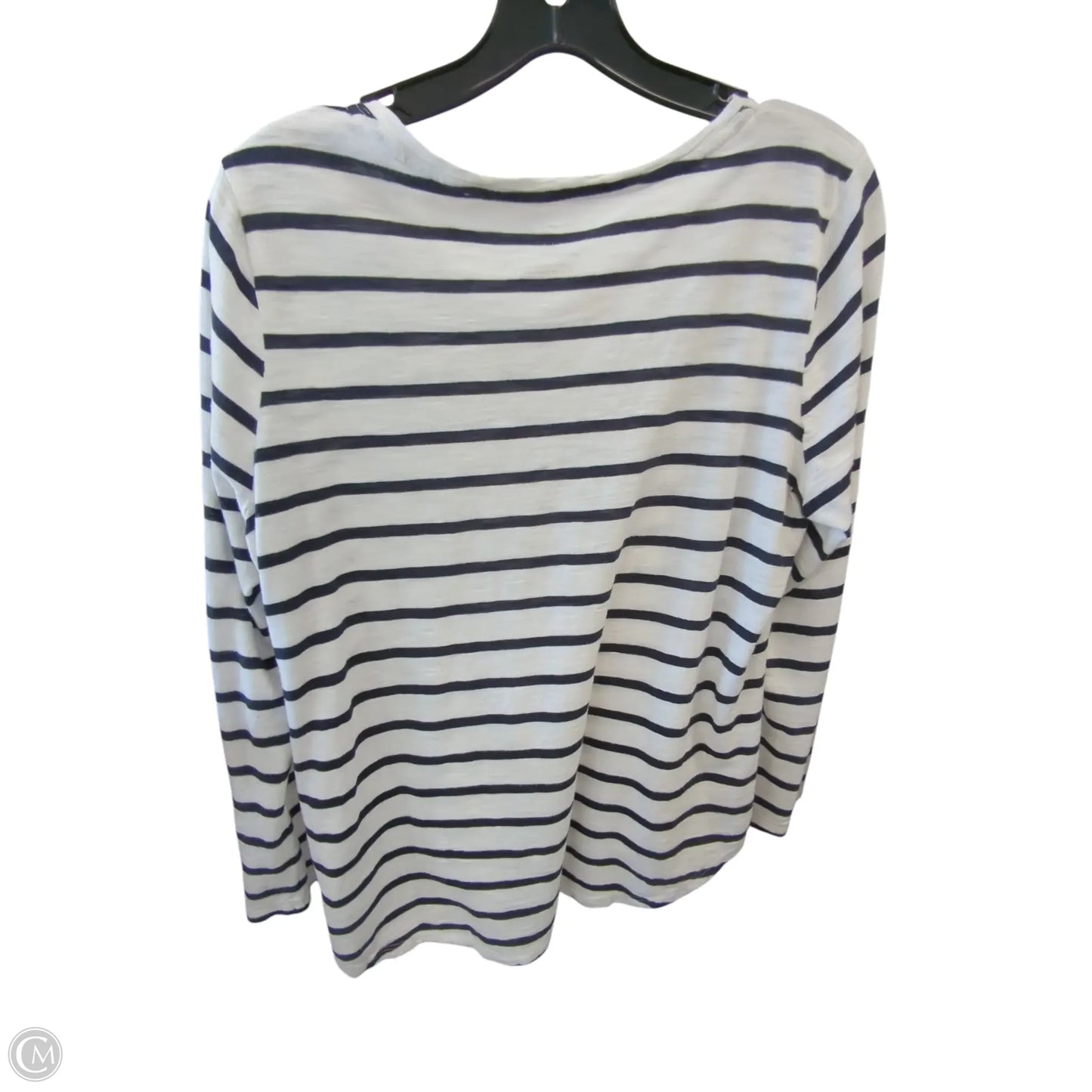 Top Long Sleeve By Chicos In Striped Pattern, Size: L
