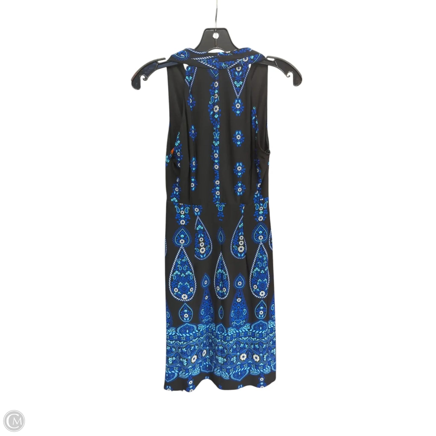 Dress Casual Midi By Muse In Black & Blue, Size: 4
