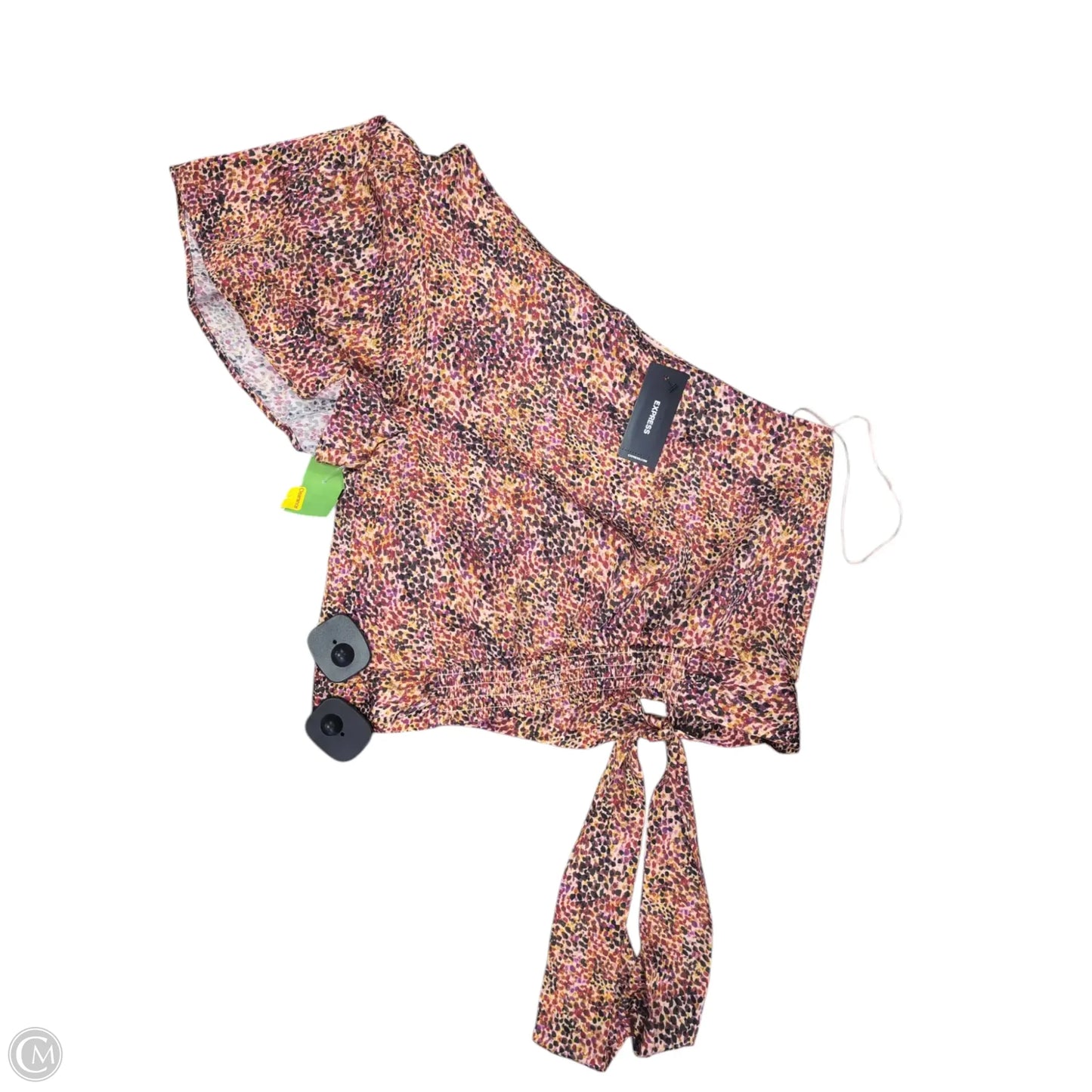 Top Short Sleeve By Express In Multi-colored, Size: Xs