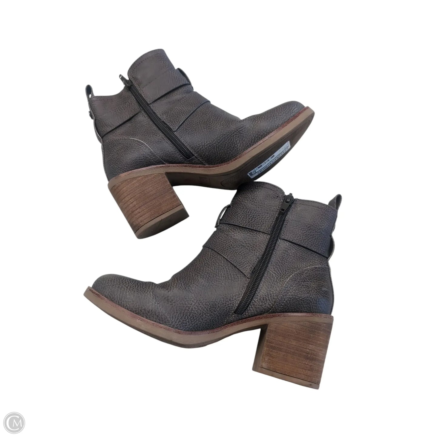 Boots Ankle Heels By Mia In Grey, Size: 7.5