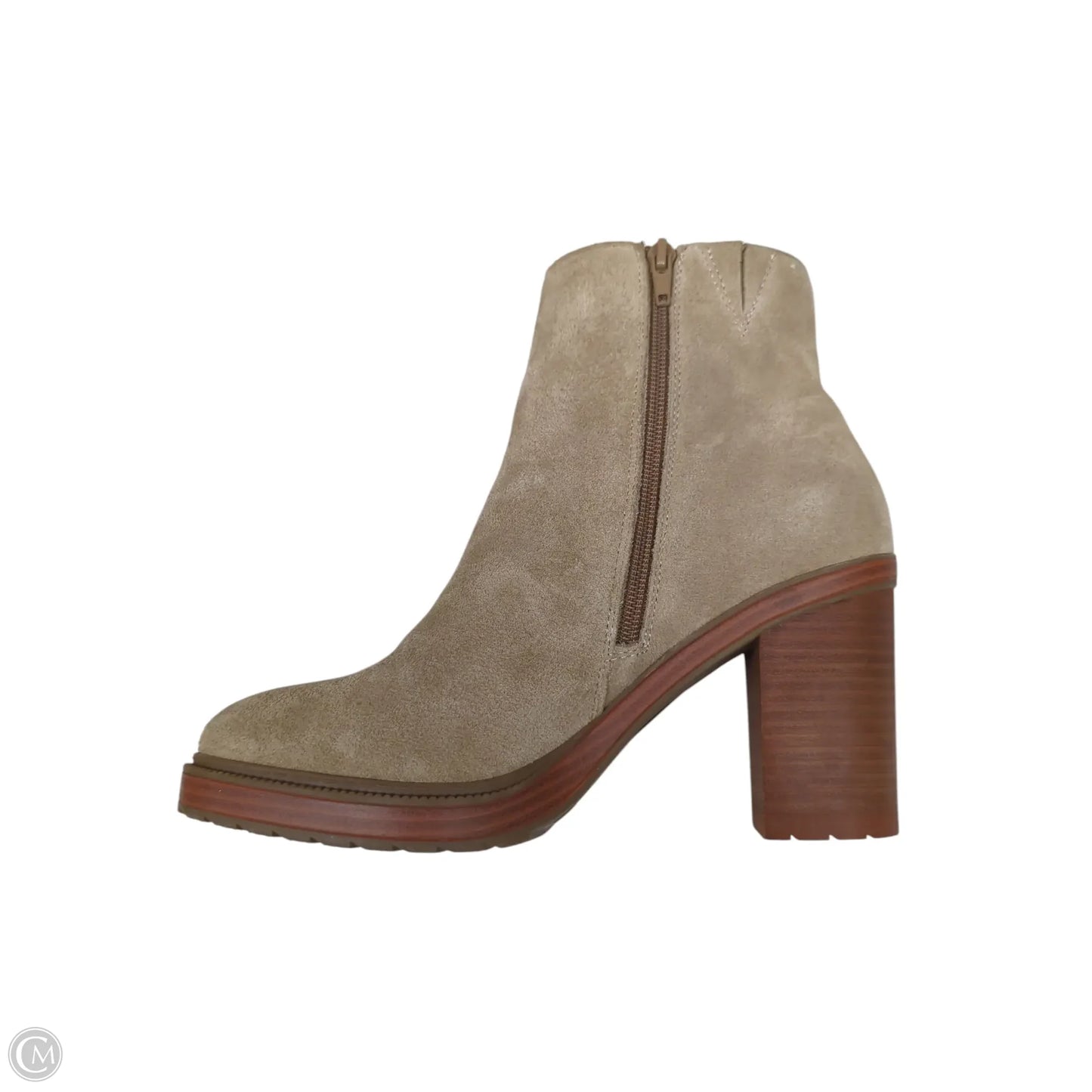 Boots Ankle Heels By Crown Vintage In Tan, Size: 9