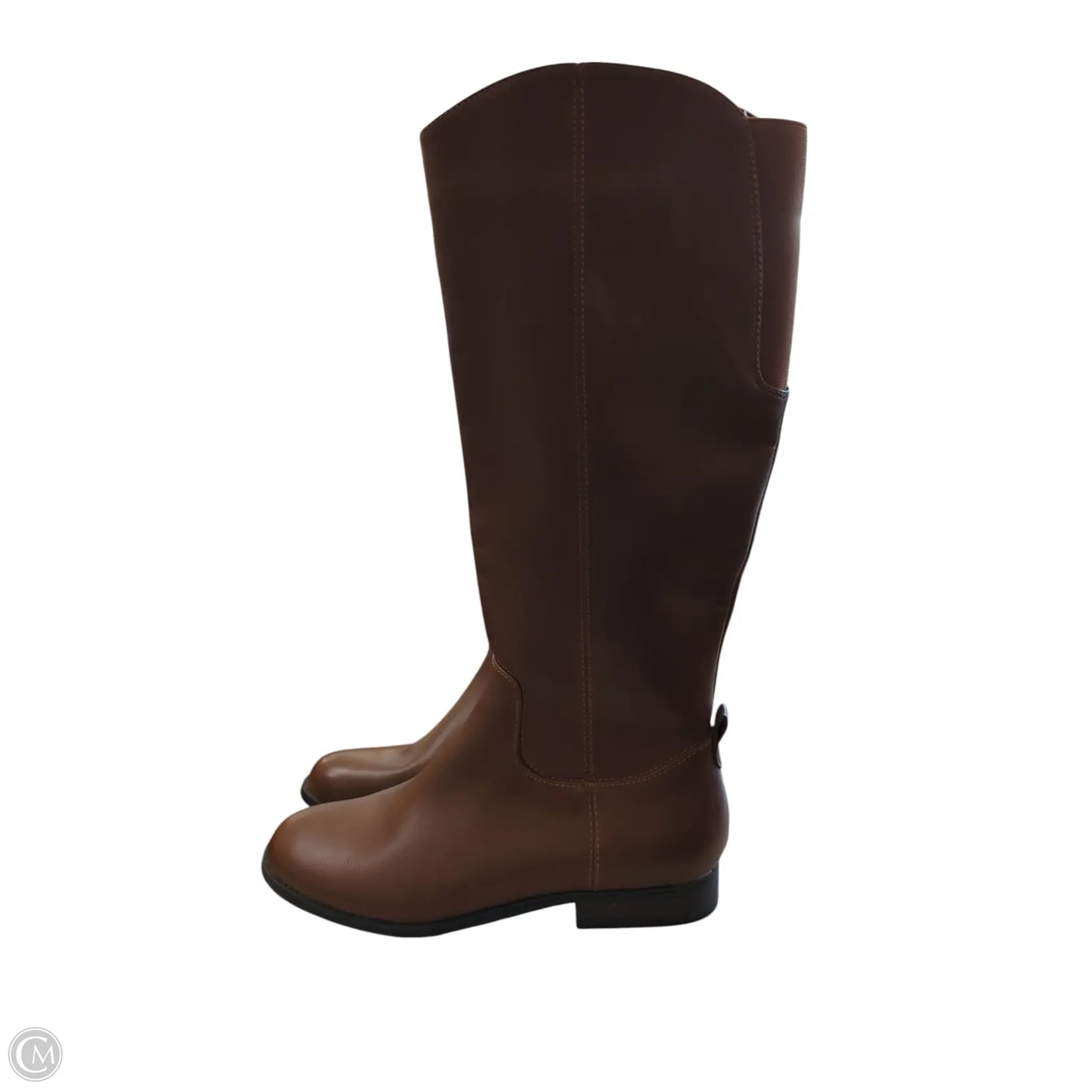 Boots Knee Flats By Clothes Mentor In Brown, Size: 10