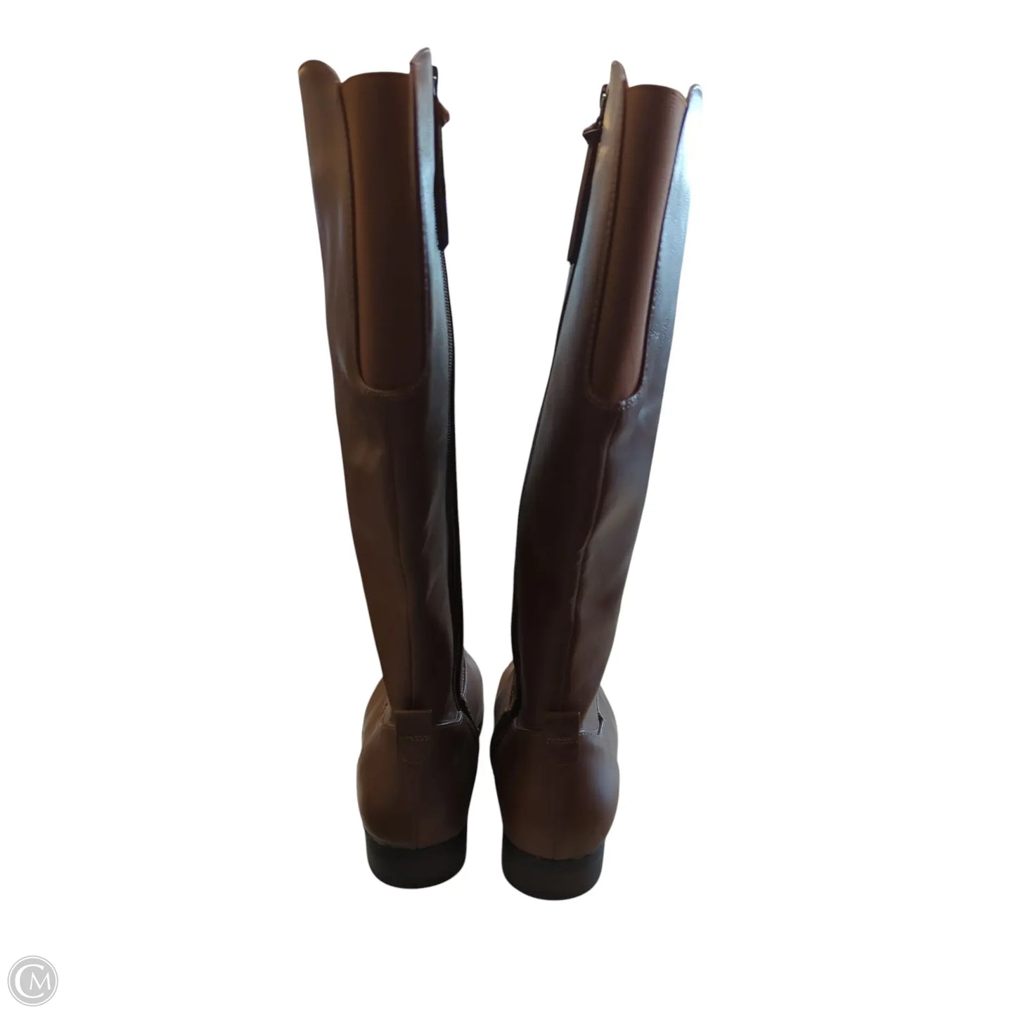 Boots Knee Flats By Clothes Mentor In Brown, Size: 10