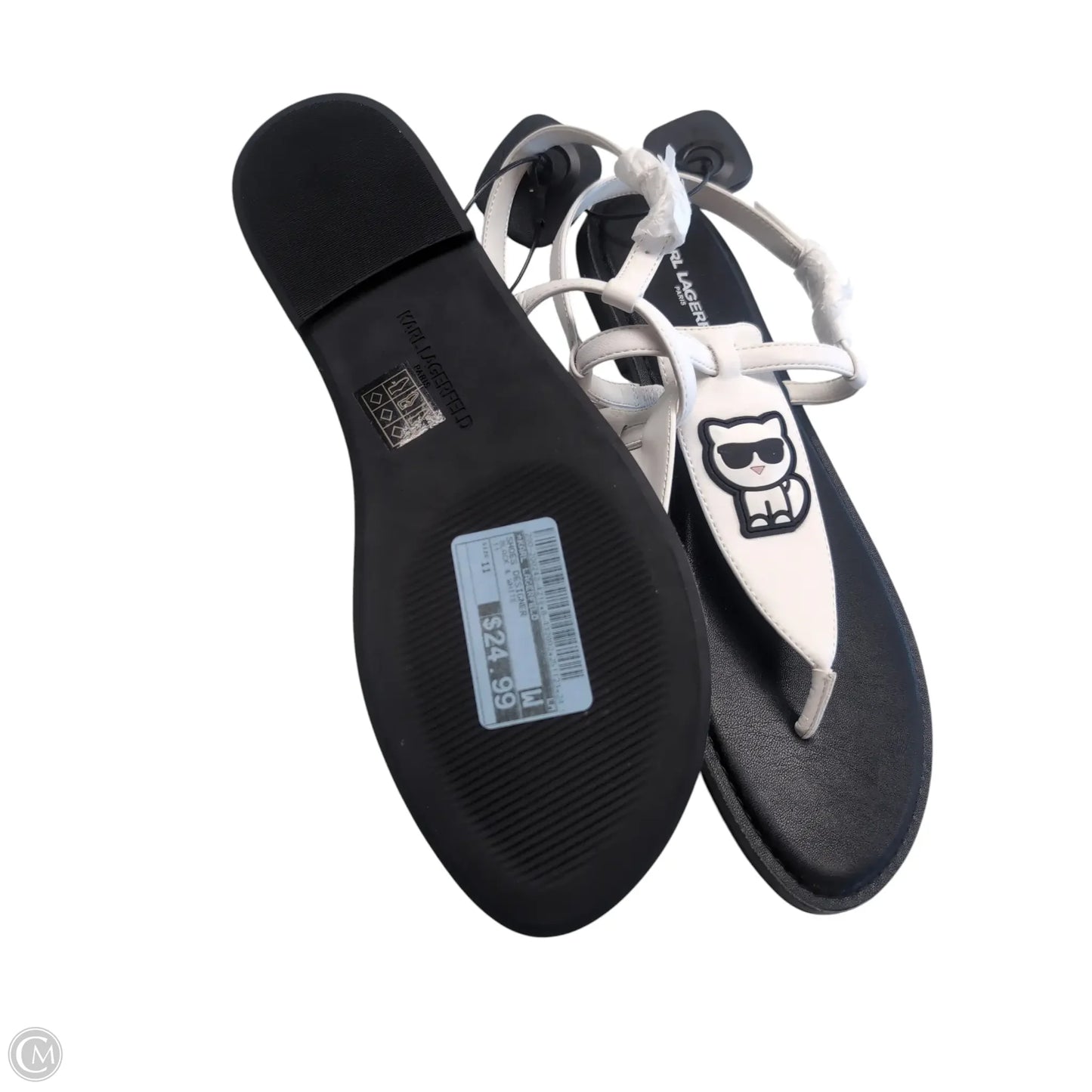 Shoes Designer By Karl Lagerfeld In Black & White, Size: 11