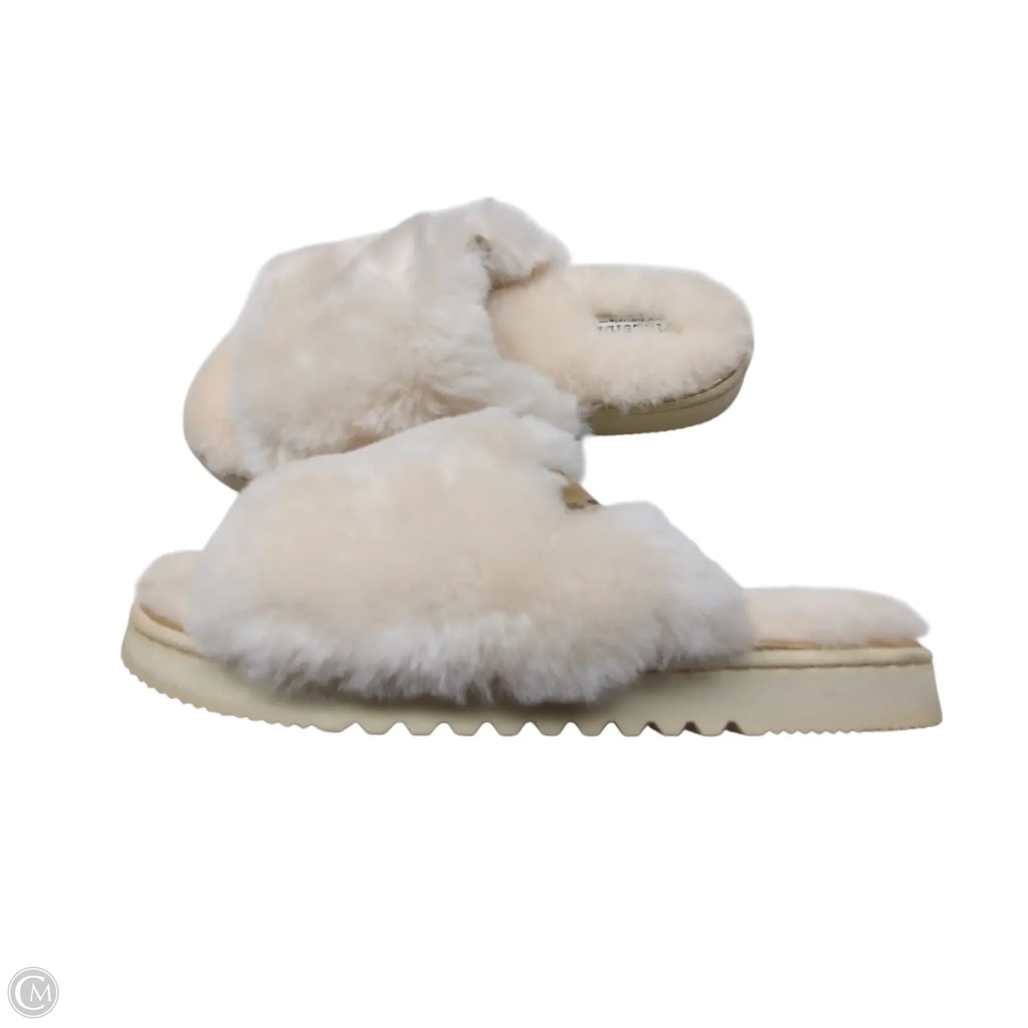 Slippers By Clothes Mentor In Cream, Size: 10