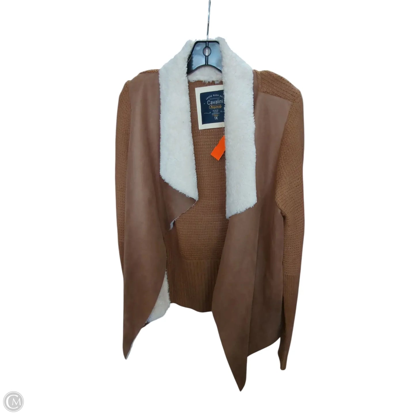 Cardigan By Clothes Mentor In Brown, Size: 1x