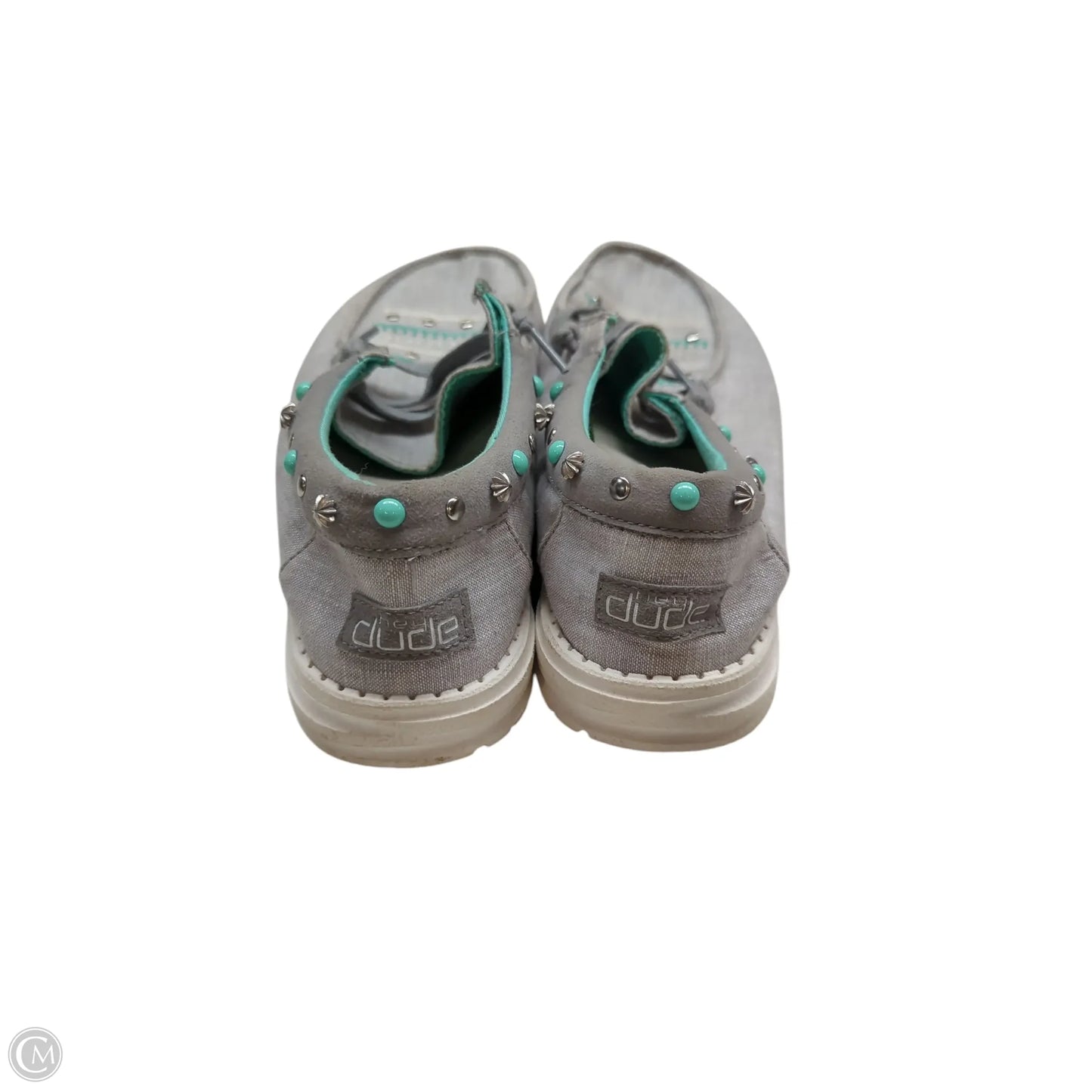 Shoes Flats By Hey Dude In Grey, Size: 10