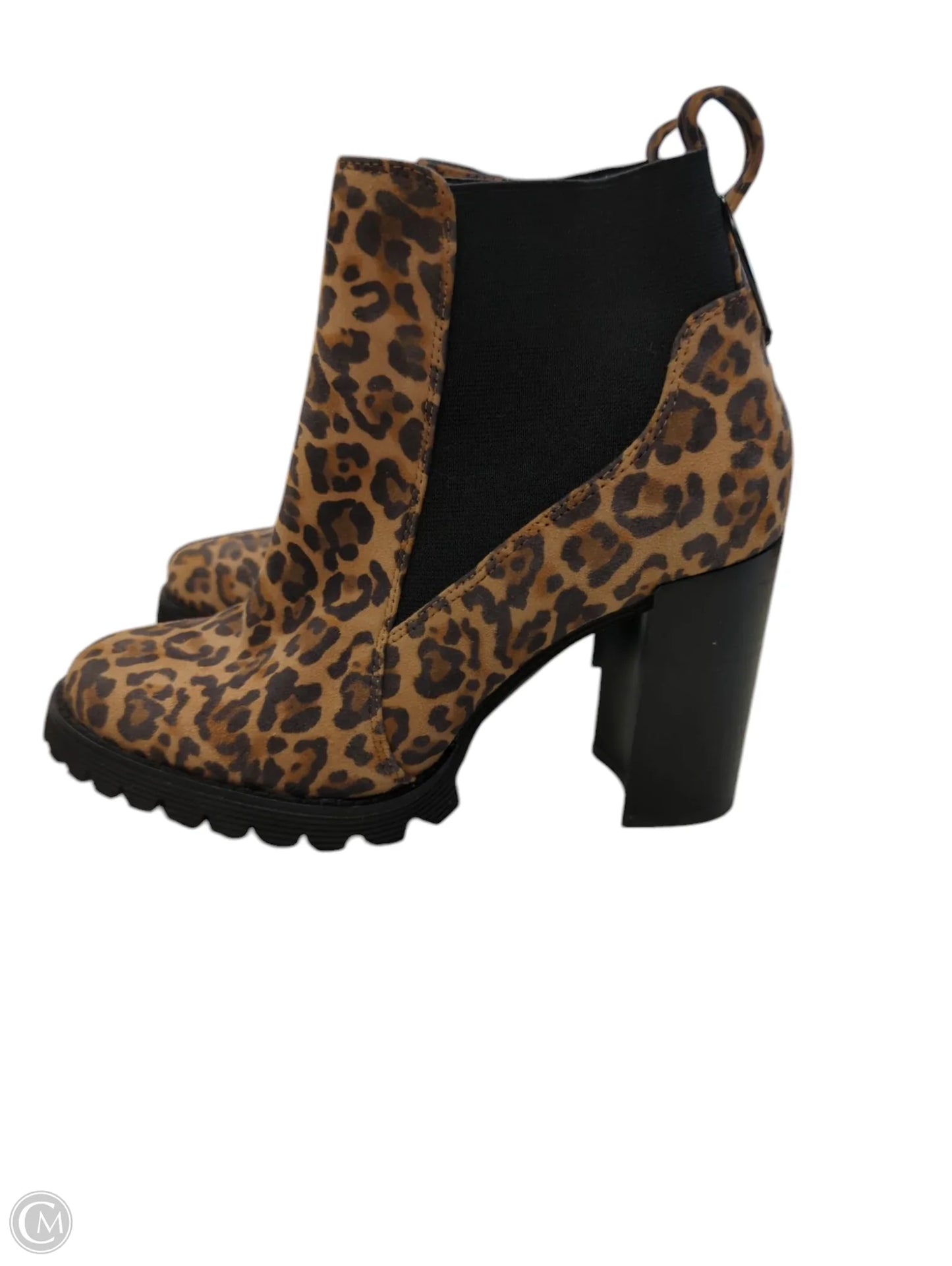 Boots Ankle Heels By Gibson And Latimer In Leopard Print, Size: 7
