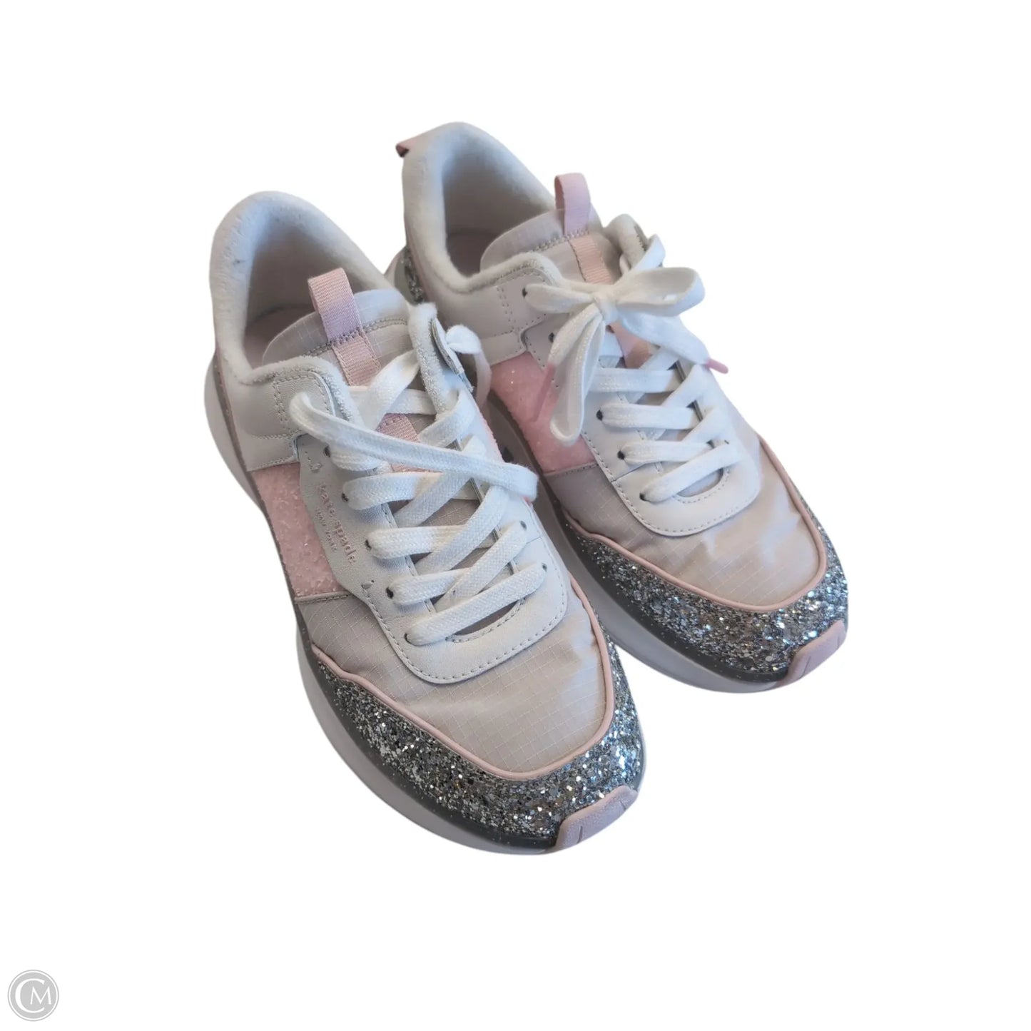Shoes Designer By Kate Spade In Pink & Silver, Size: 8
