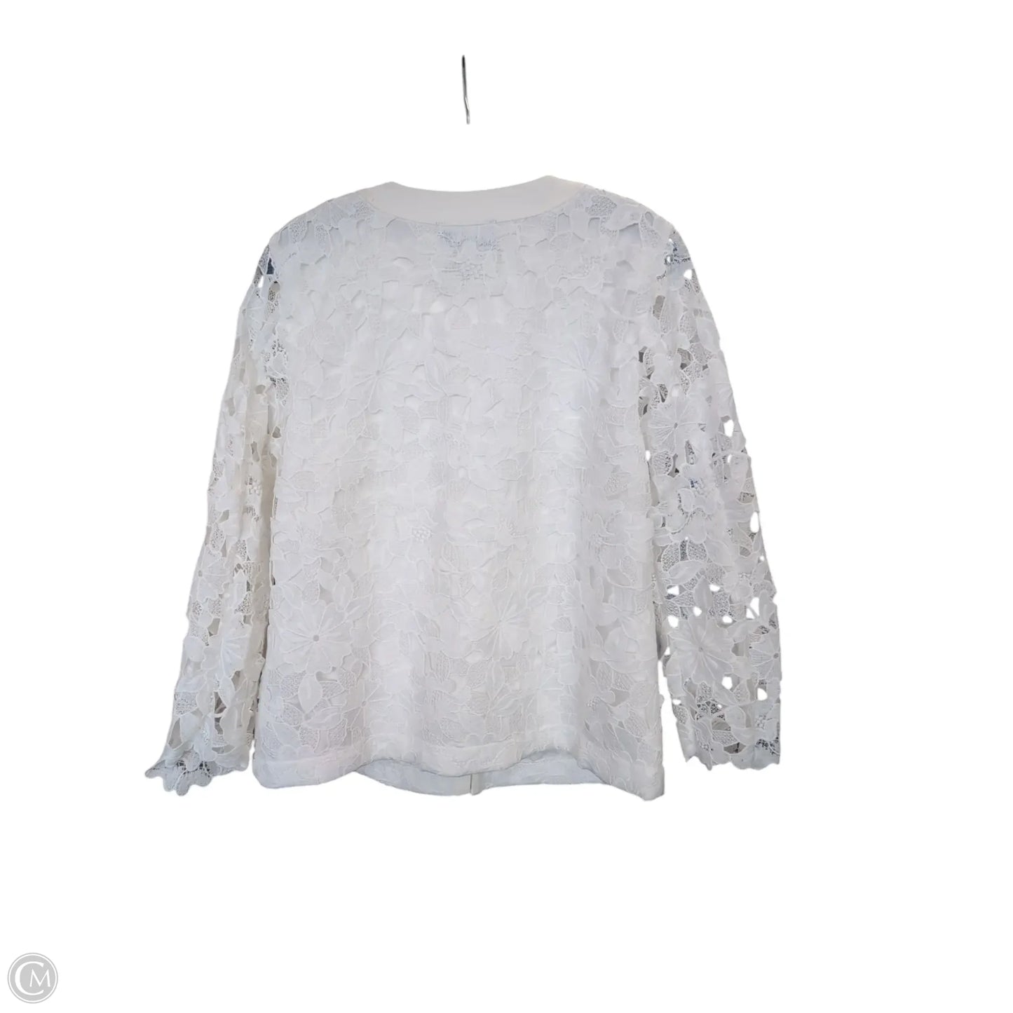 Jacket Designer By Karl Lagerfeld In White, Size: 6