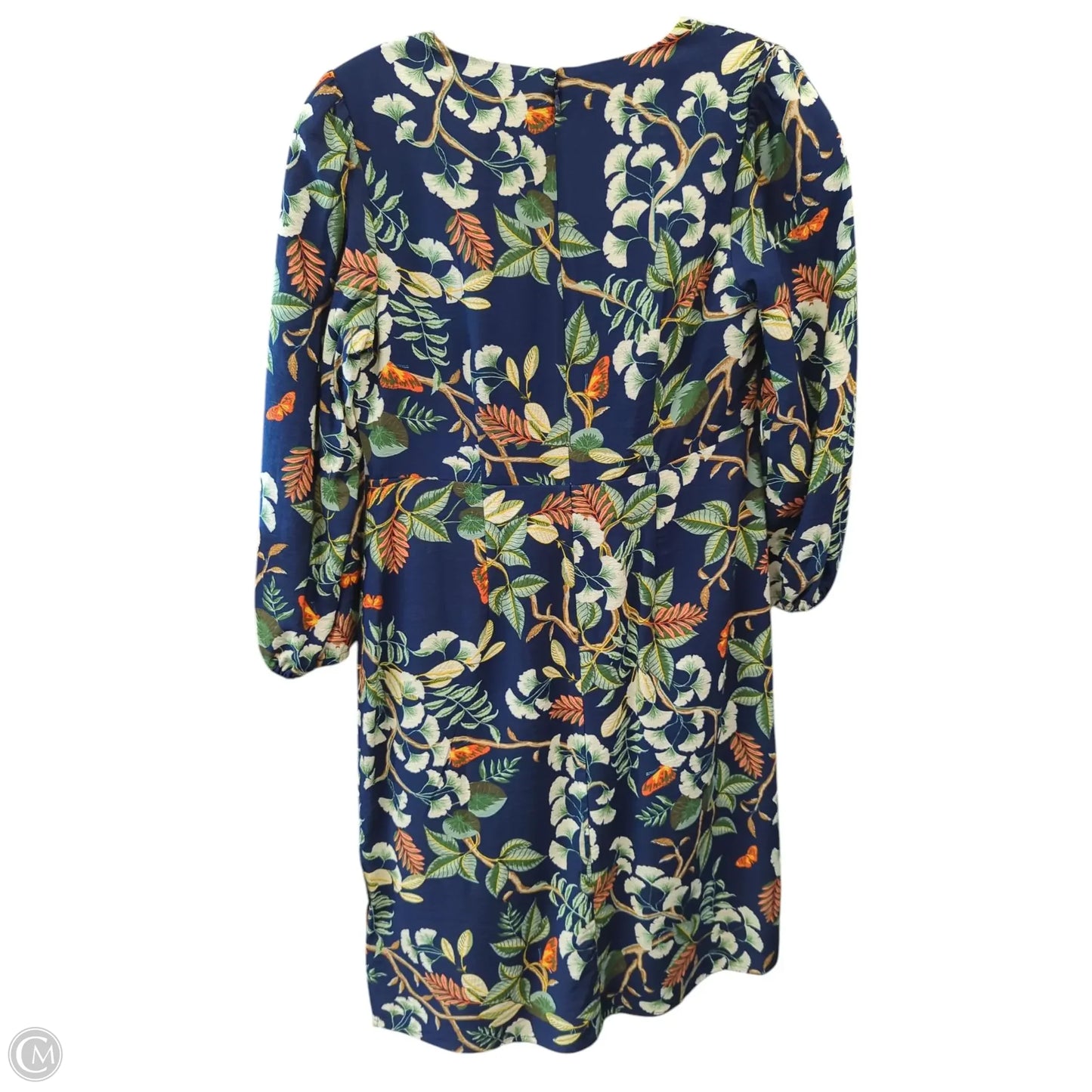 Dress Casual Midi By Loft In Tropical Print, Size: 0p