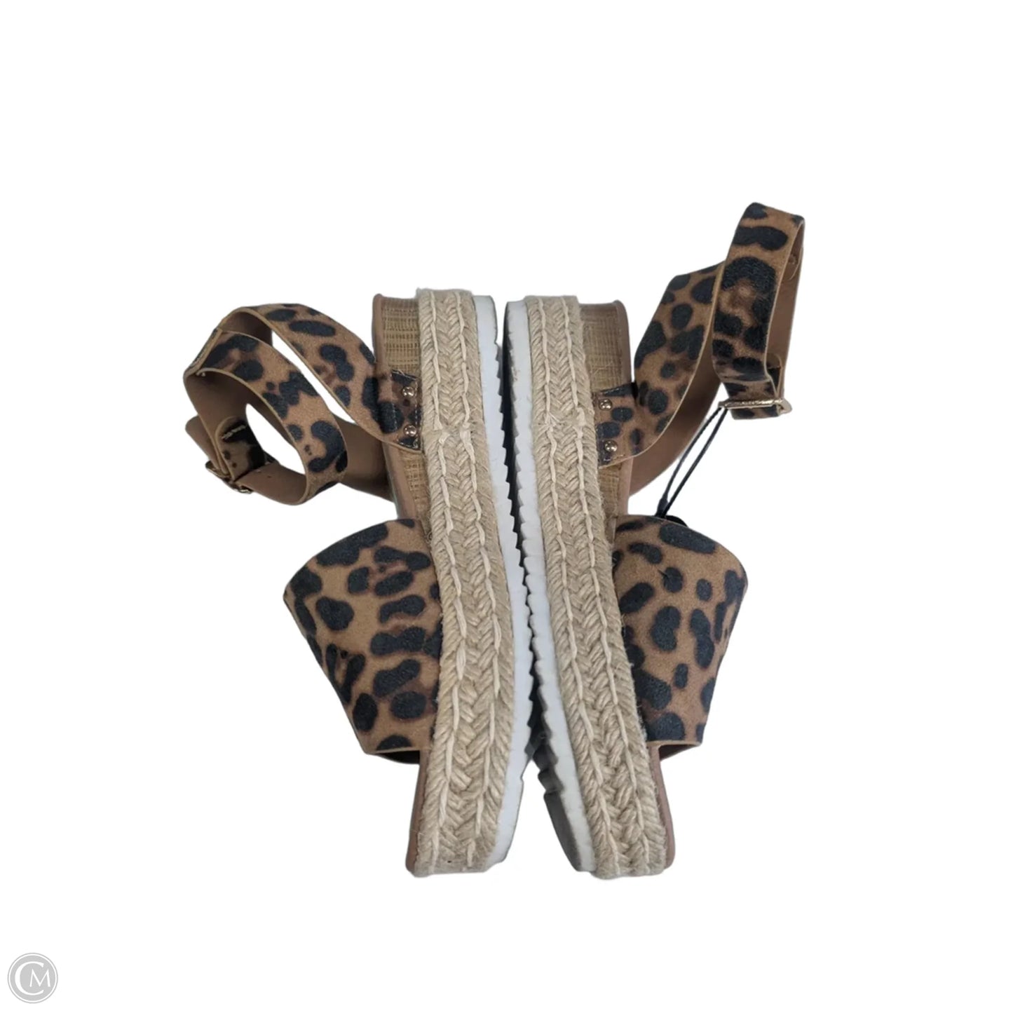 Sandals Heels Platform By Cushionaire In Animal Print, Size: 8