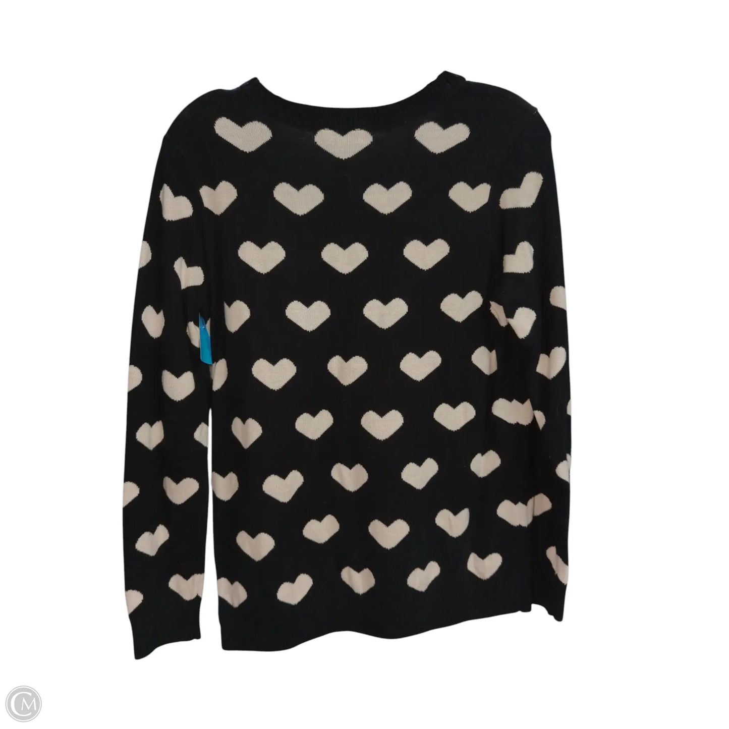 Sweater By Charter Club In Black & White, Size: M