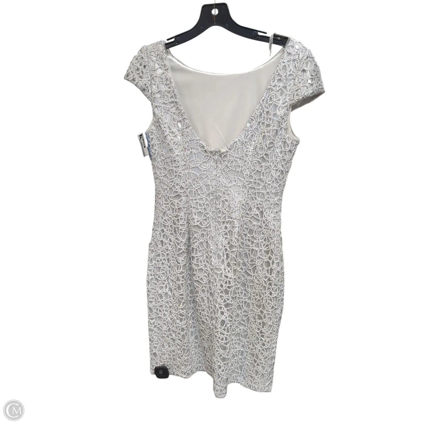 Dress Party Short By Clothes Mentor In Silver, Size: 4