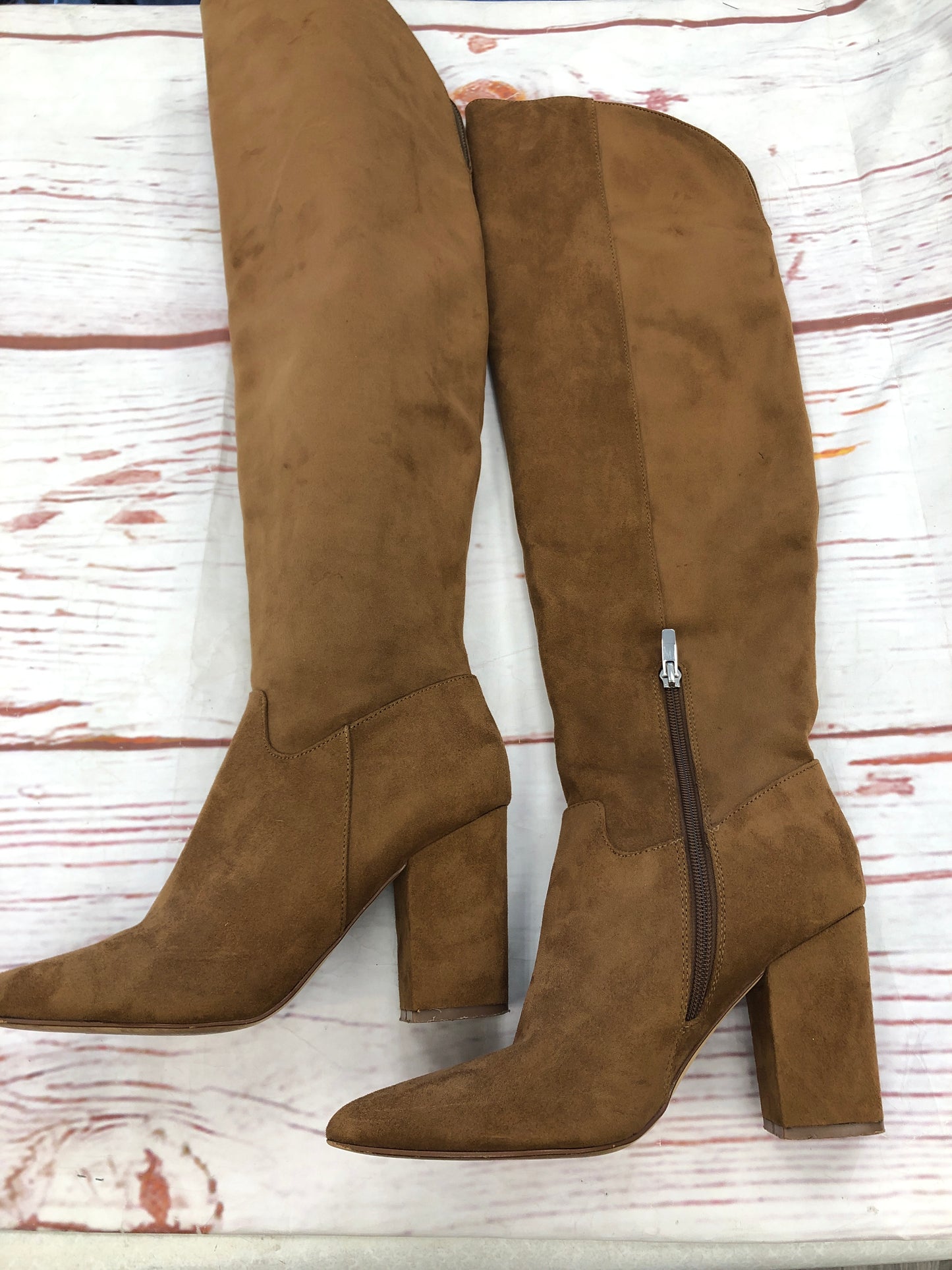 Boots Knee Heels By Nine West Size: 7