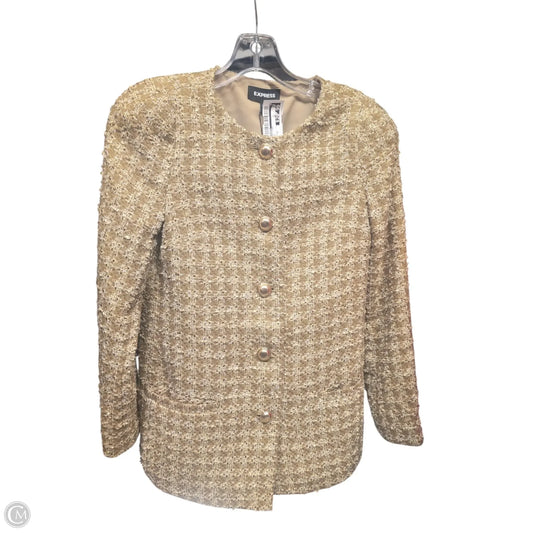 Coat Other By Express In Gold, Size: Xs