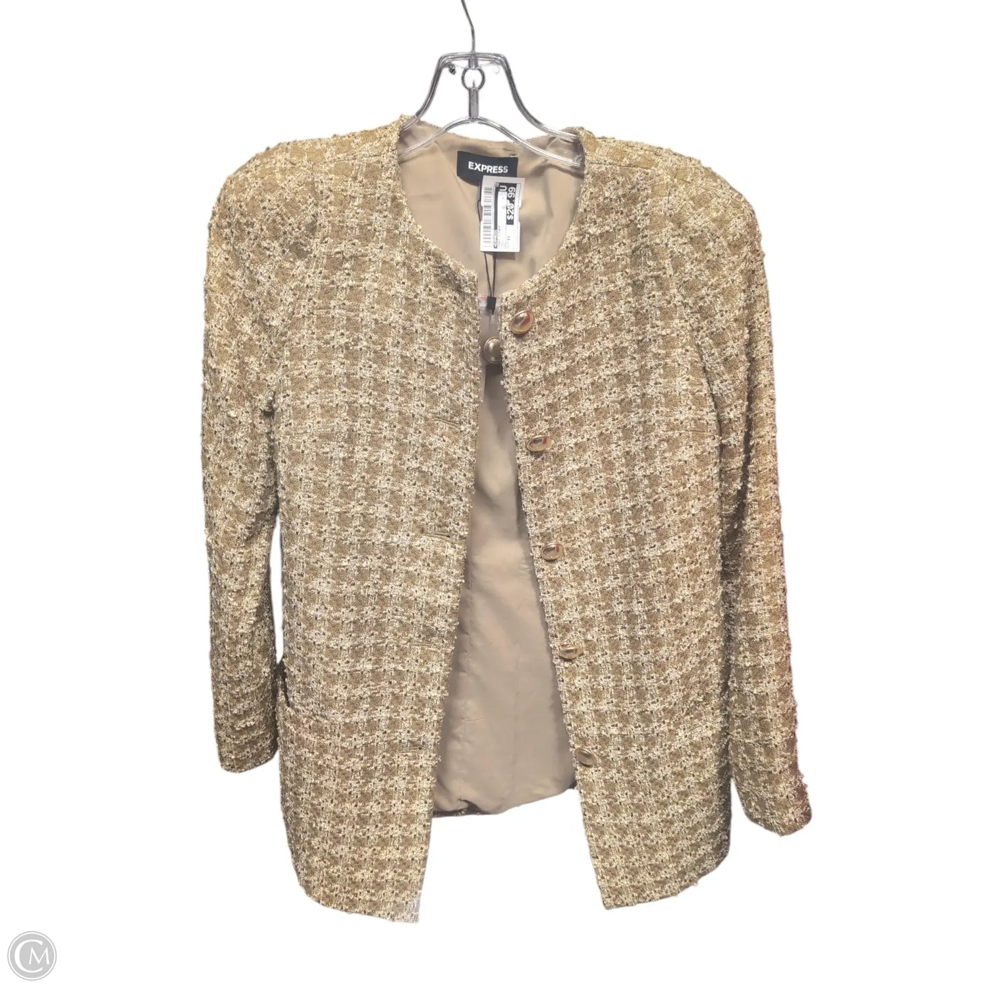 Coat Other By Express In Gold, Size: Xs