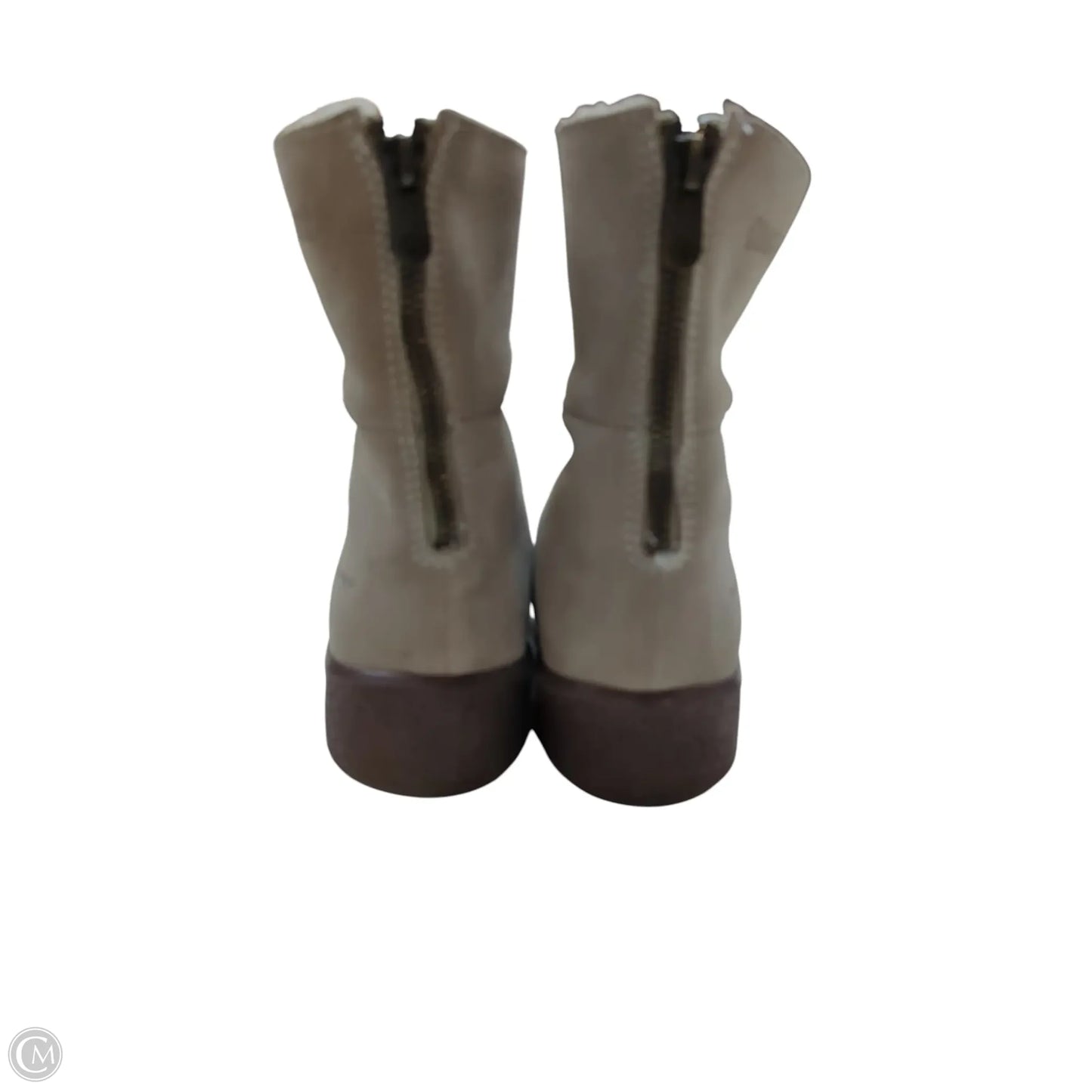 Boots Ankle Flats By Clothes Mentor In Grey, Size: 10