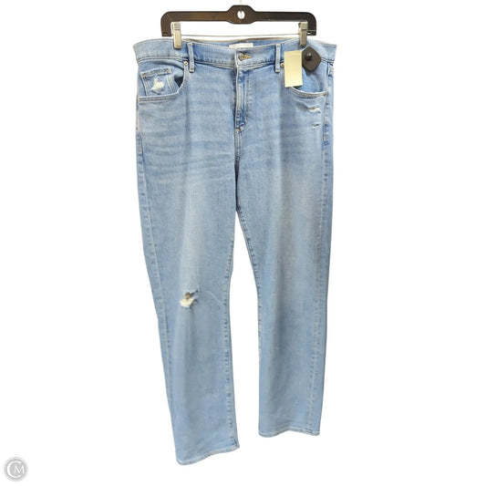 Jeans Straight By Loft In Blue Denim, Size: 14