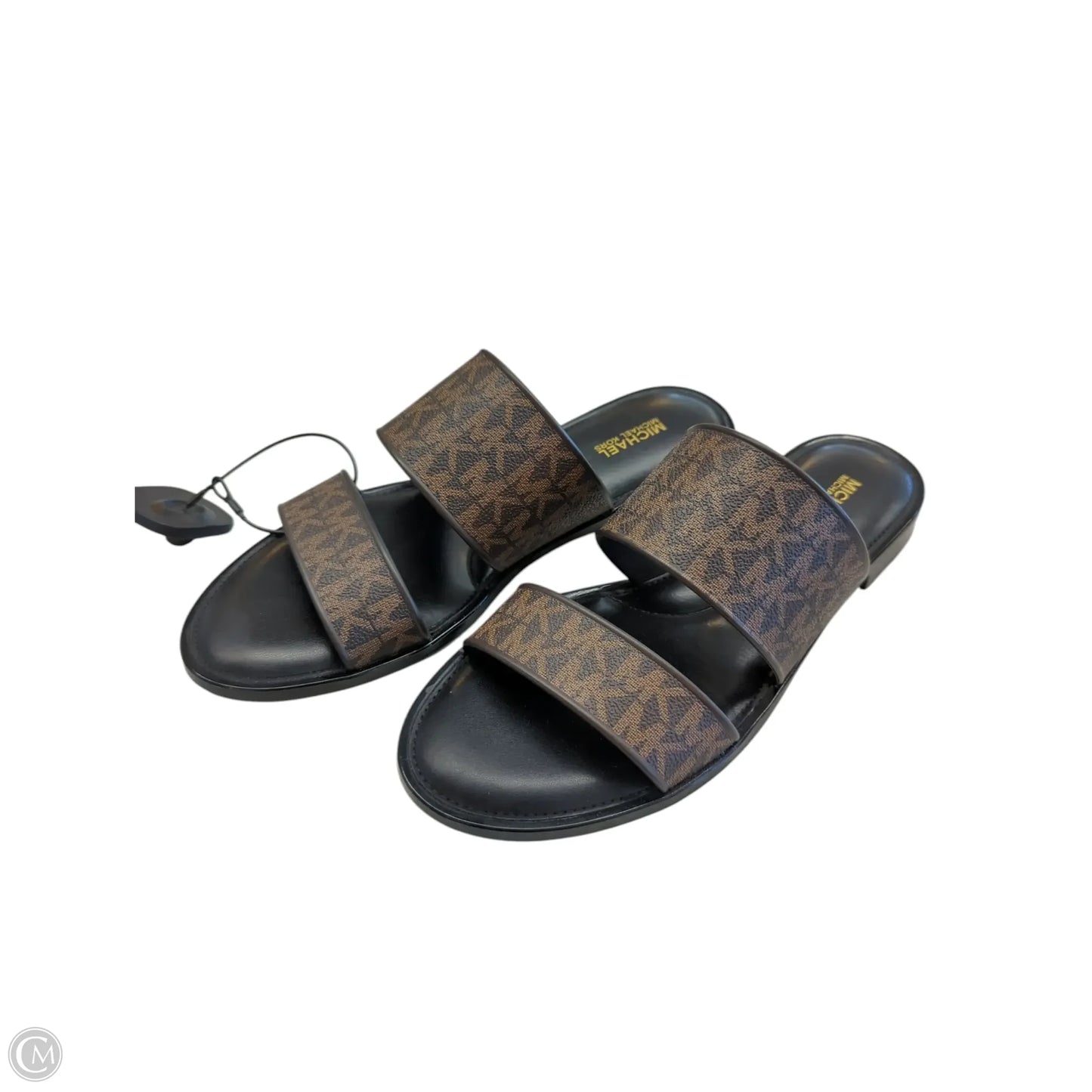 Sandals Flats By Michael By Michael Kors In Black & Brown, Size: 8