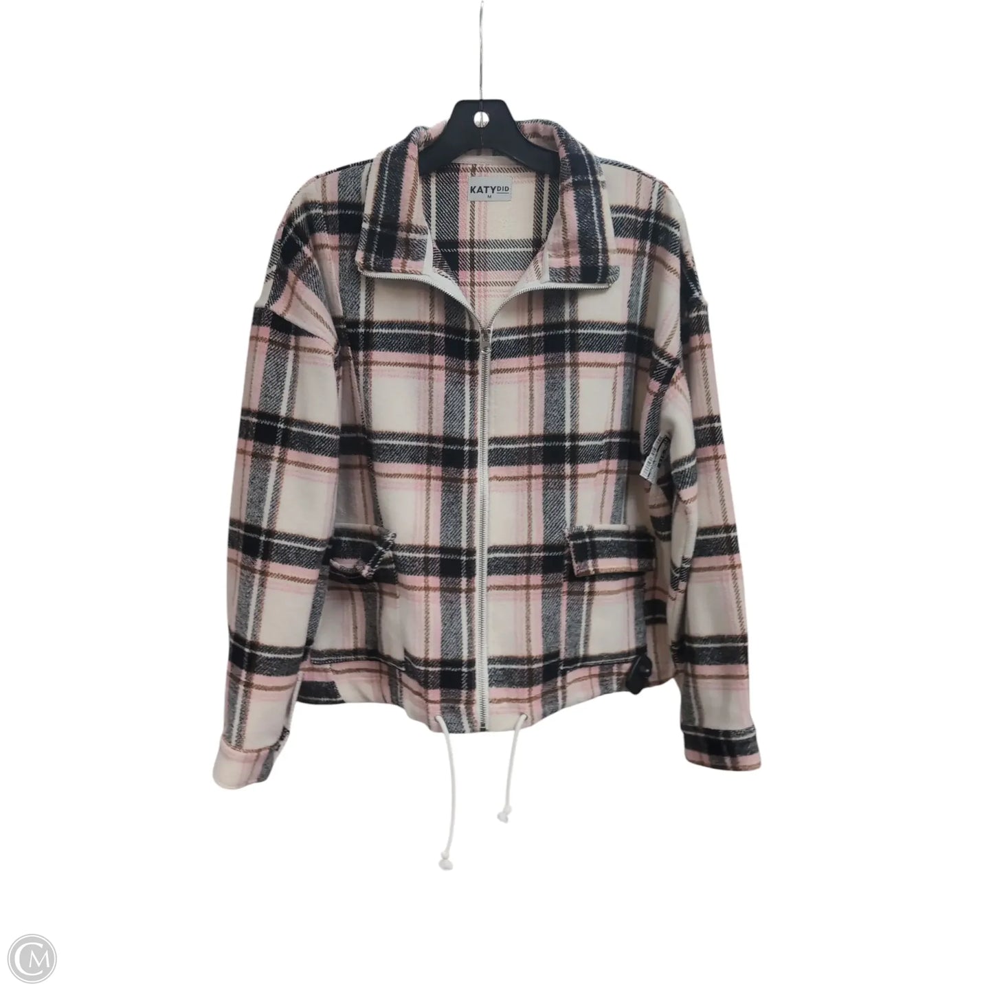 Jacket Fleece By Clothes Mentor In Plaid Pattern, Size: M