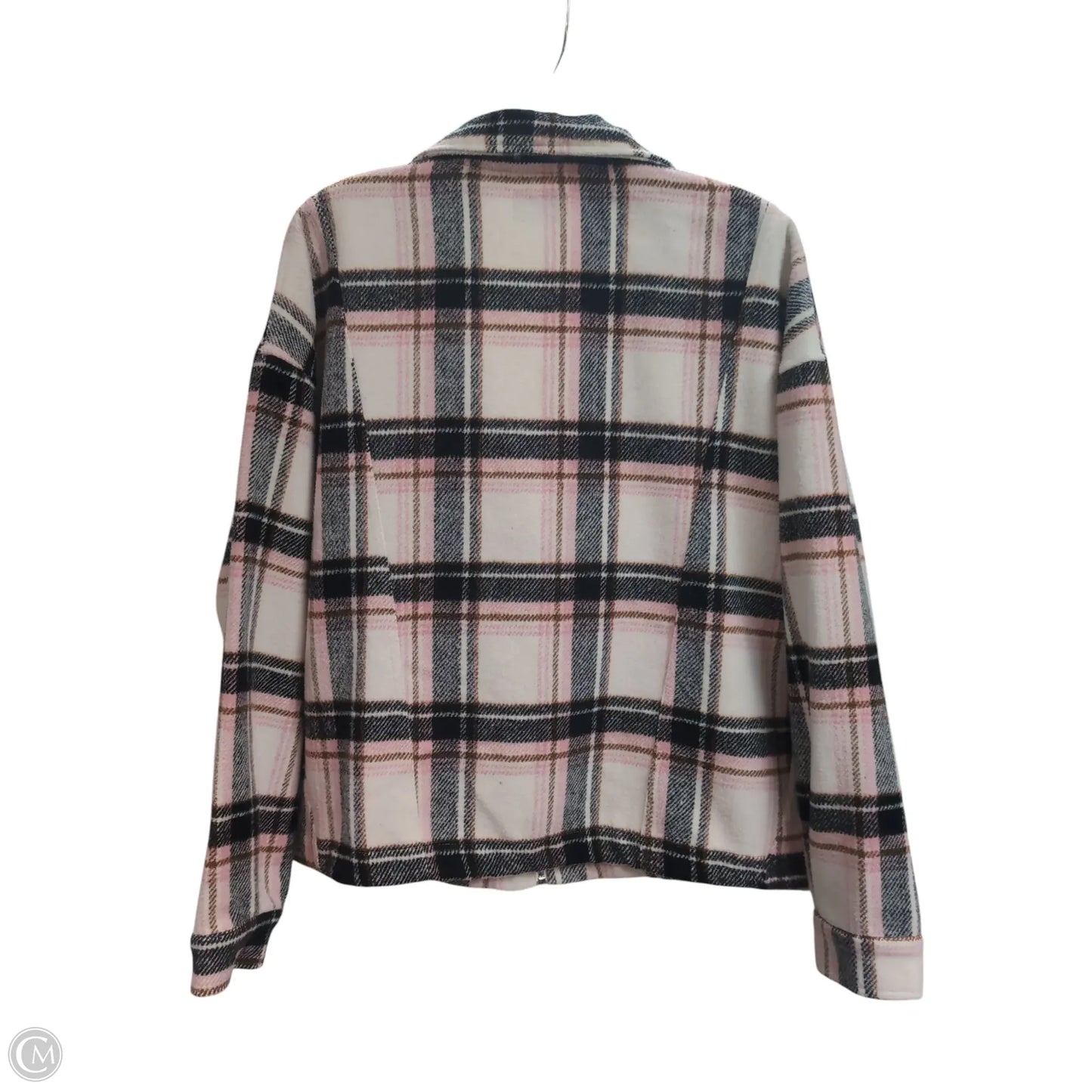 Jacket Fleece By Clothes Mentor In Plaid Pattern, Size: M