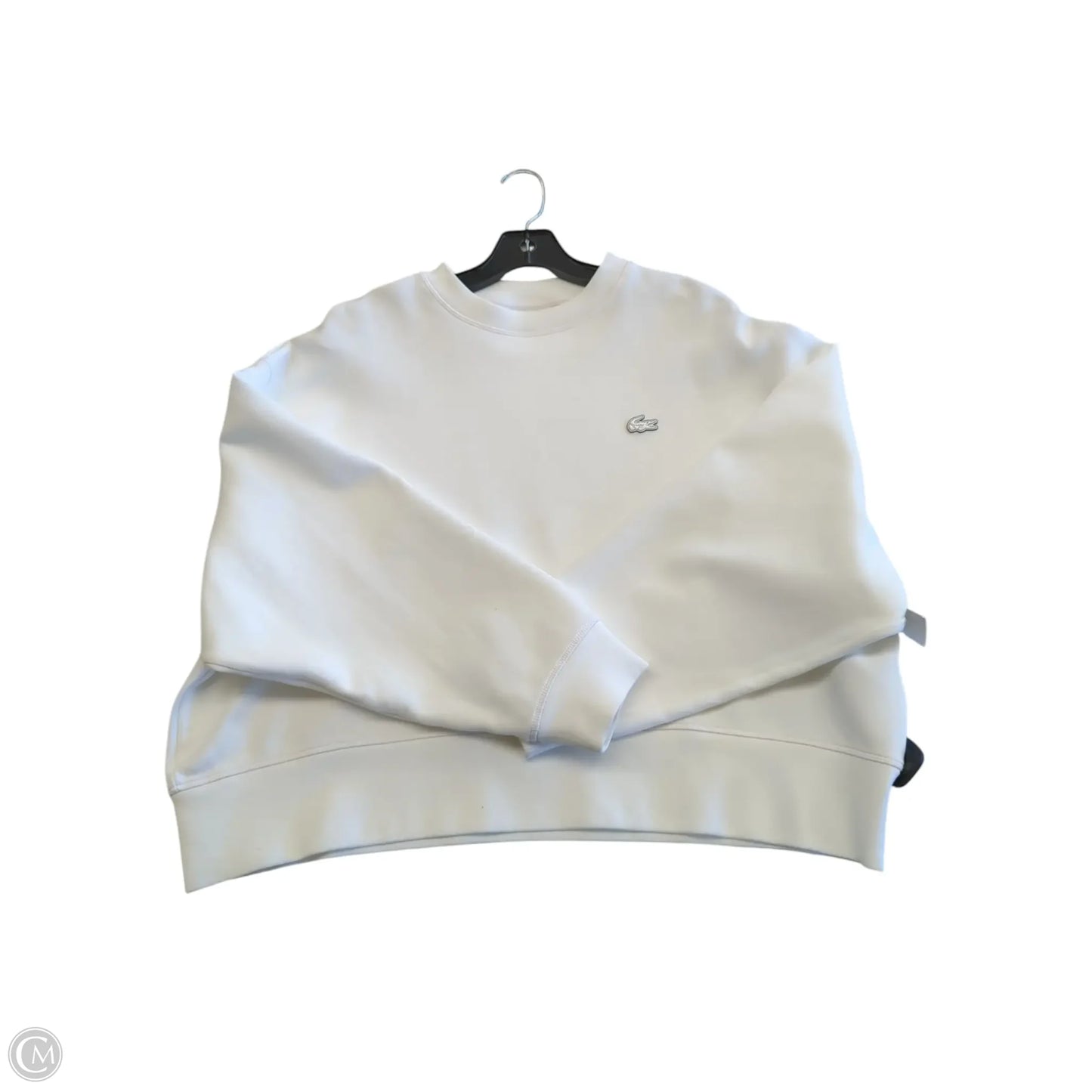 Sweatshirt Crewneck By Lacoste In White, Size: Xl
