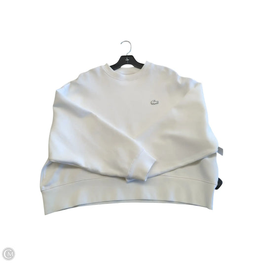 Sweatshirt Crewneck By Lacoste In White, Size: Xl