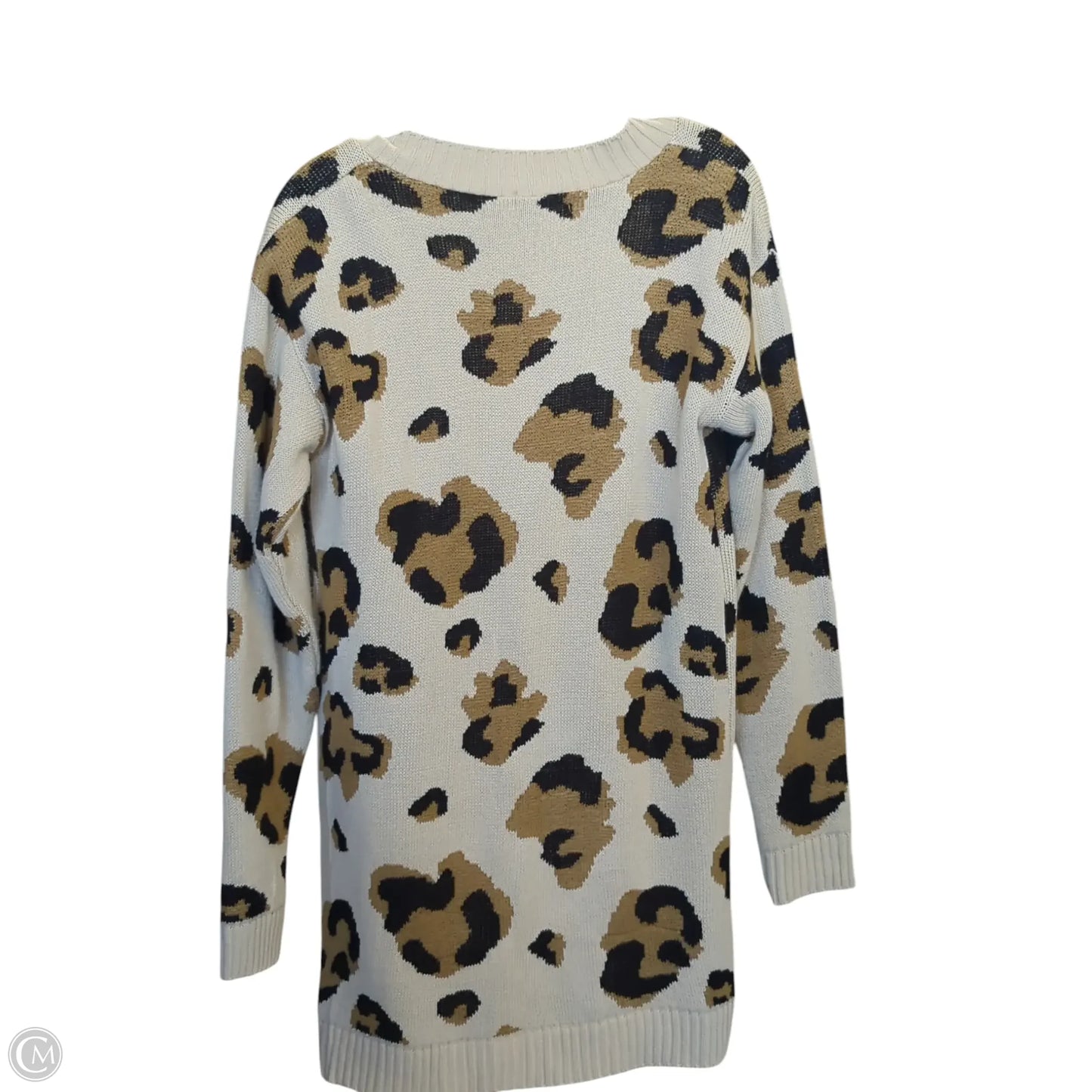 Cardigan By Boohoo Boutique In Leopard Print, Size: L