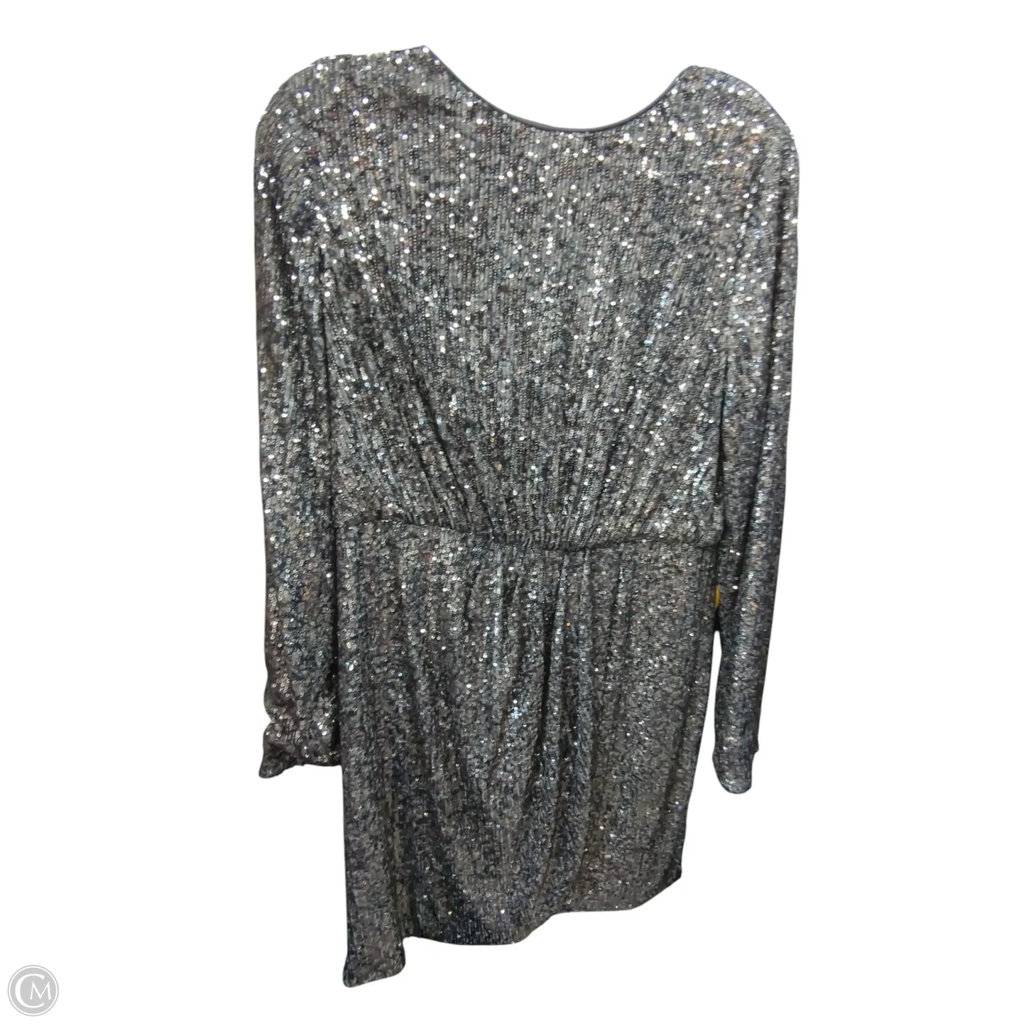 Dress Party Short By Clothes Mentor In Silver, Size: L