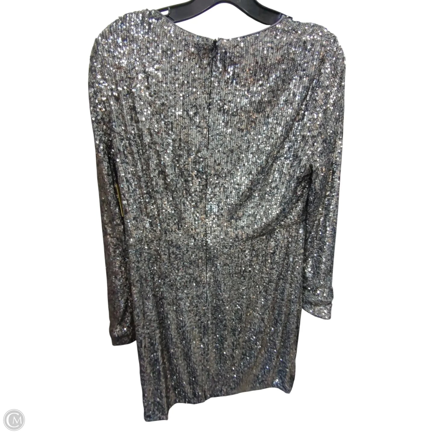 Dress Party Short By Clothes Mentor In Silver, Size: L