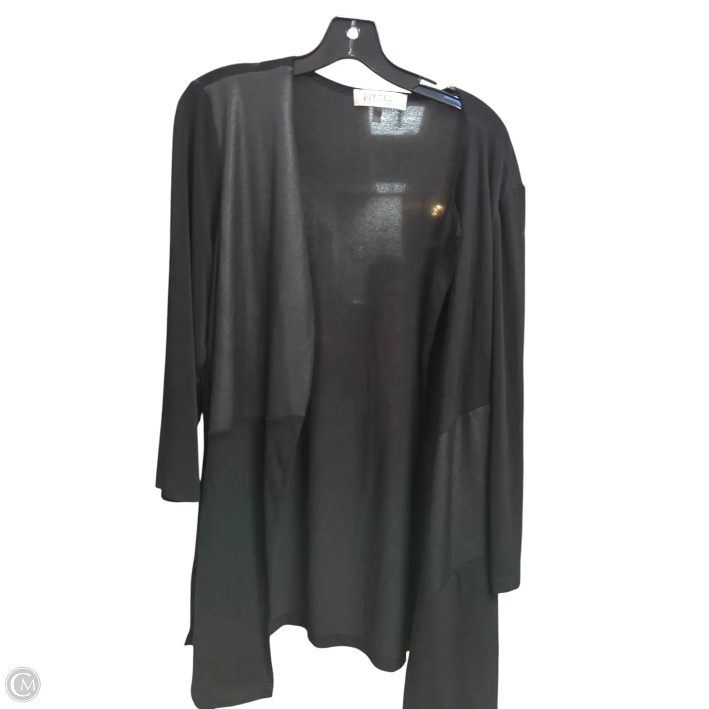 Cardigan By Kasper In Black, Size: 1x