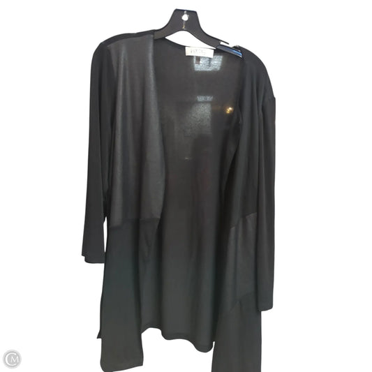 Cardigan By Kasper In Black, Size: 1x