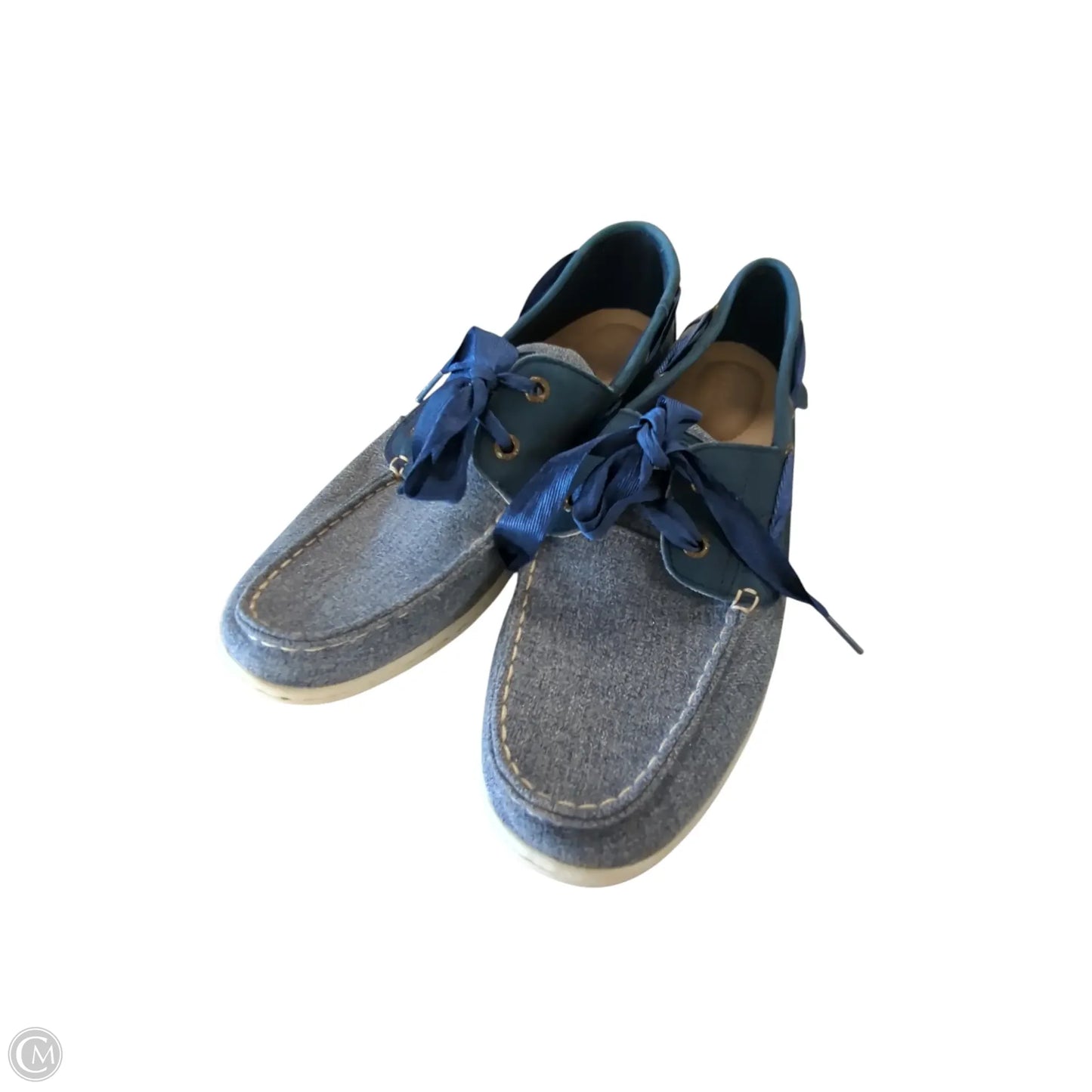 Shoes Flats By Sperry In Blue Denim, Size: 10